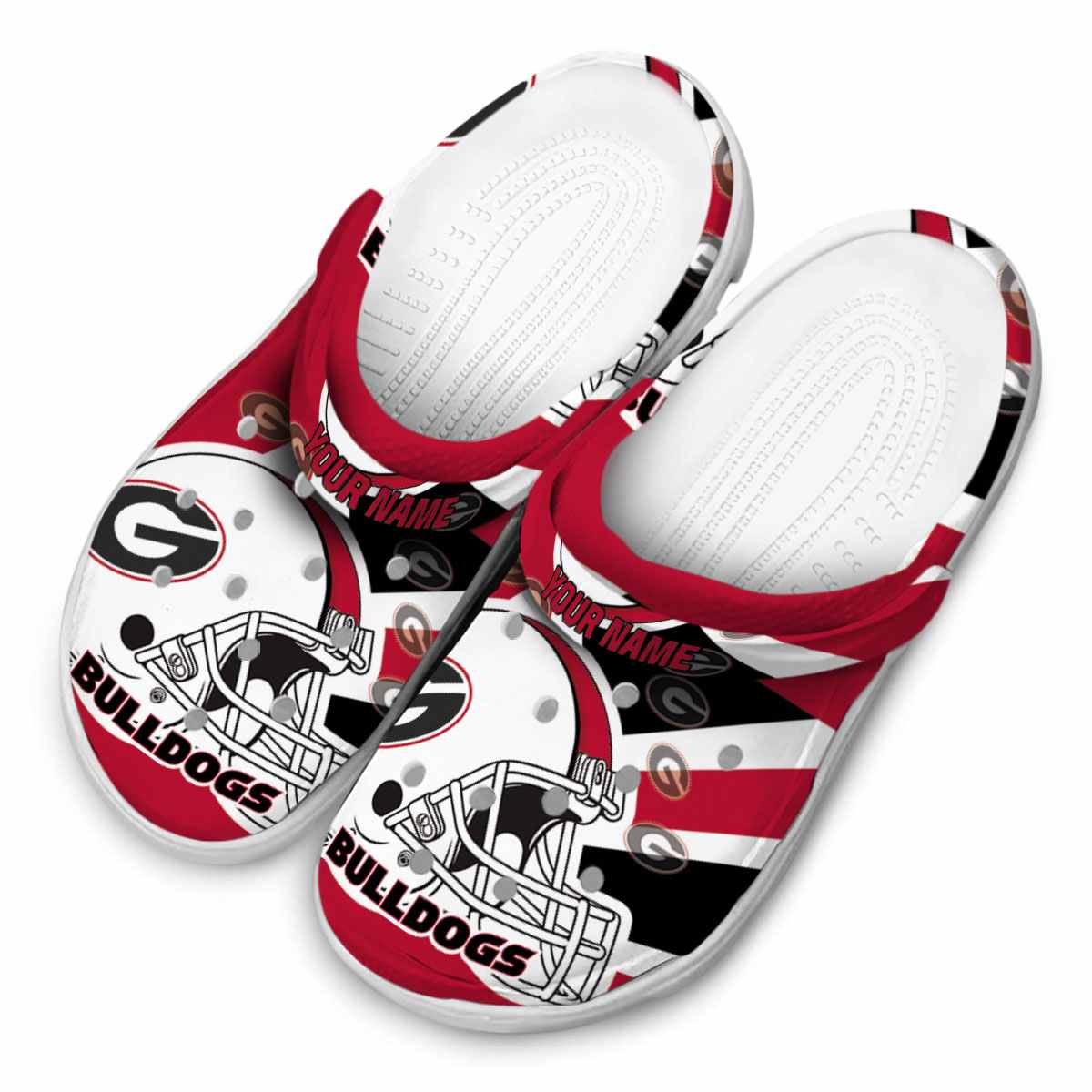 Merchidea Georgia Bulldogs NCAA Sport Crocs Crocband Clogs Shoes Comfortable For Men Women and Kids