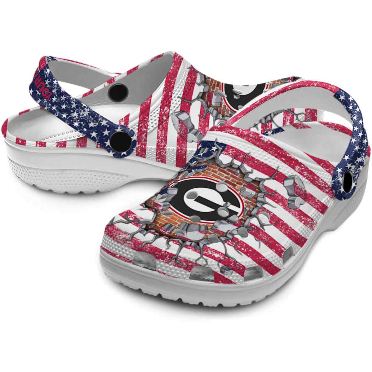 Merchidea Georgia Bulldogs NCAA Sport Crocs Crocband Clogs Shoes Comfortable For Men Women and Kids