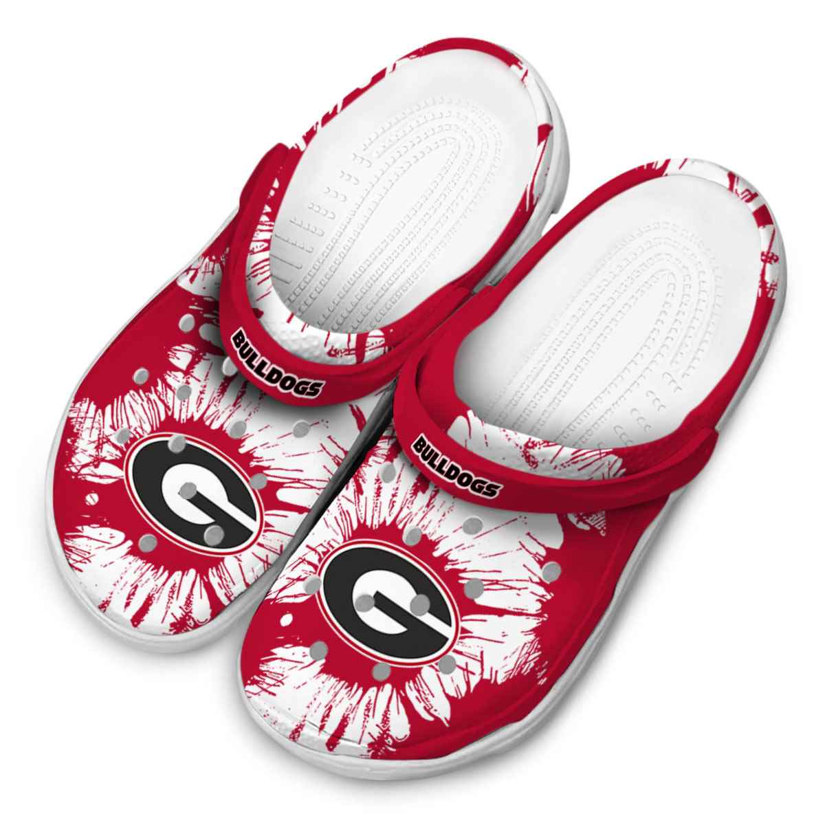 Merchidea Georgia Bulldogs NCAA Sport Crocs Crocband Clogs Shoes Comfortable For Men Women and Kids