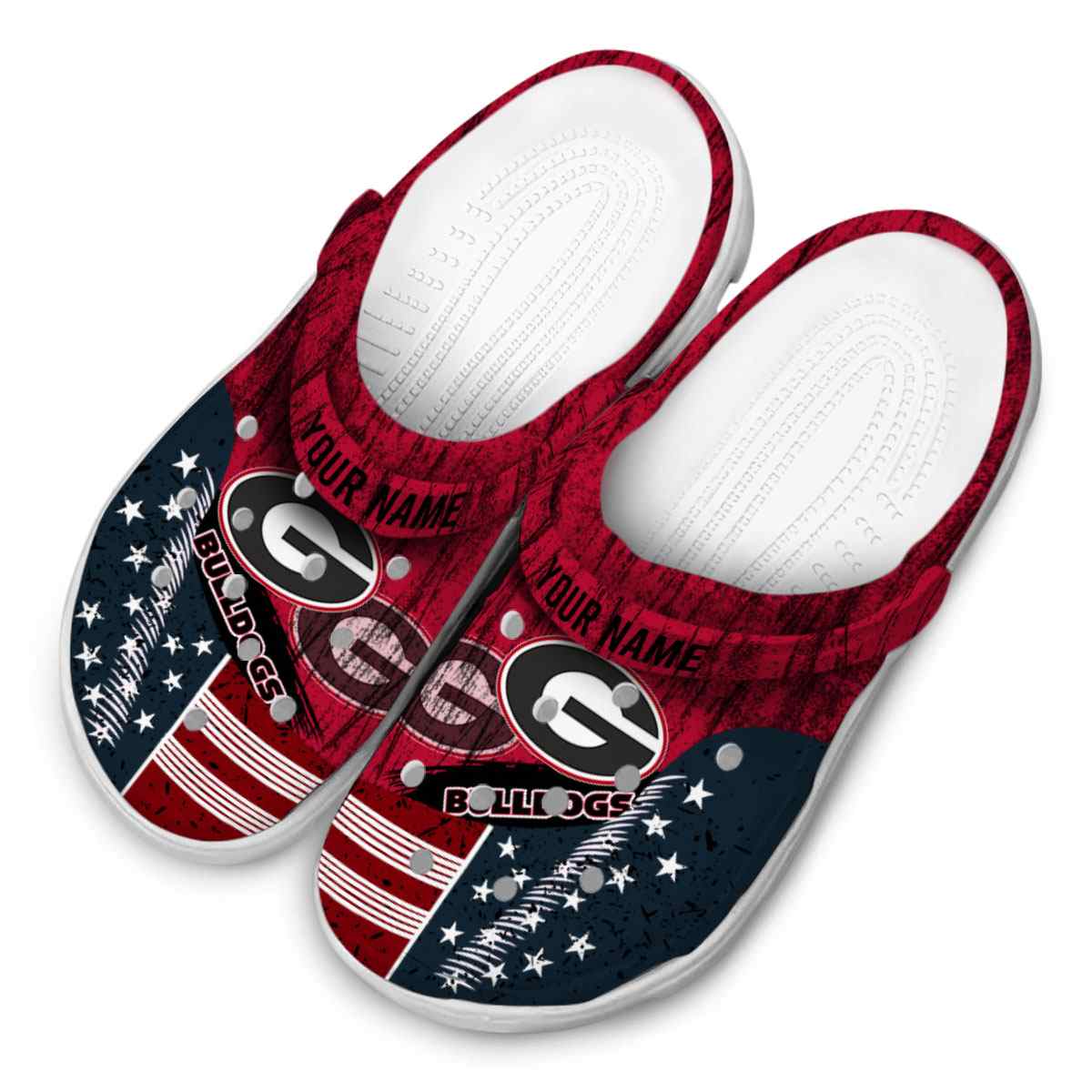 Merchidea Georgia Bulldogs NCAA Sport Crocs Crocband Clogs Shoes Comfortable For Men Women and Kids