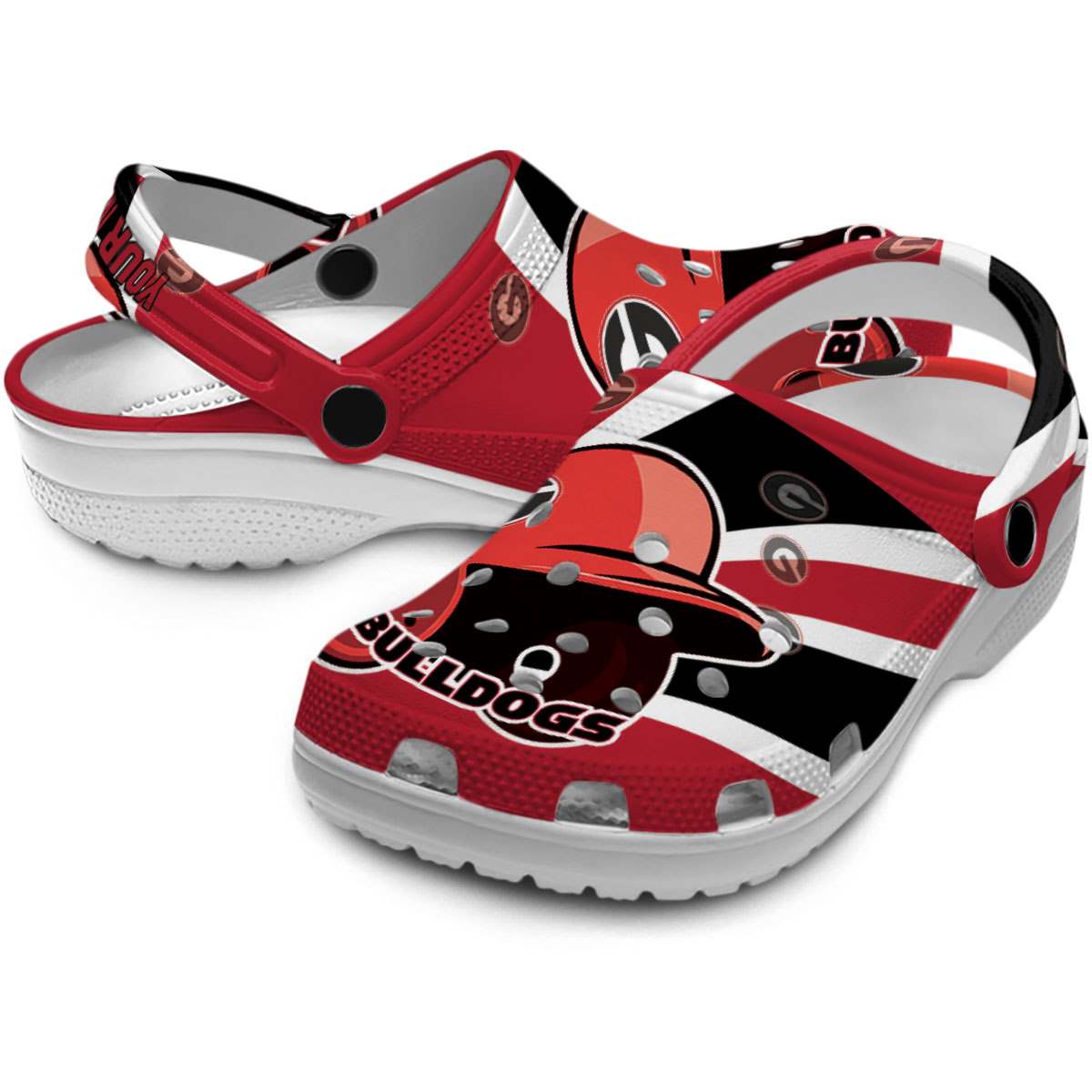 Merchidea Georgia Bulldogs NCAA Sport Crocs Crocband Clogs Shoes Comfortable For Men Women and Kids