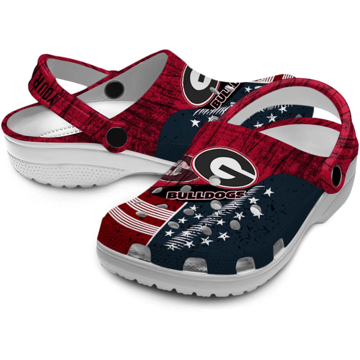 Merchidea Georgia Bulldogs NCAA Sport Crocs Crocband Clogs Shoes Comfortable For Men Women and Kids