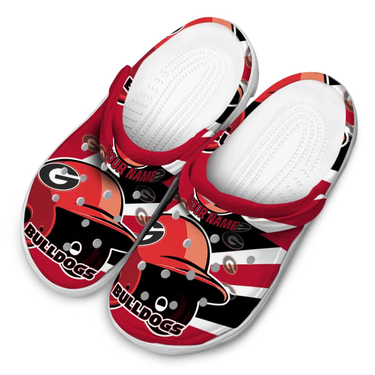 Merchidea Georgia Bulldogs NCAA Sport Crocs Crocband Clogs Shoes Comfortable For Men Women and Kids