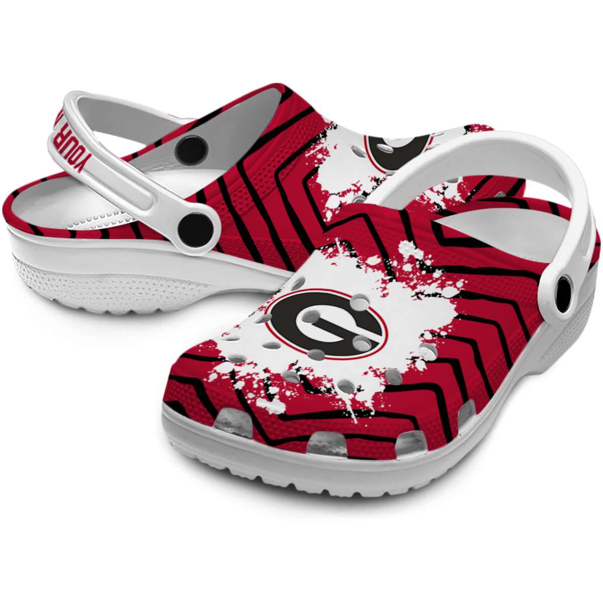 Merchidea Georgia Bulldogs NCAA Sport Crocs Crocband Clogs Shoes Comfortable For Men Women and Kids