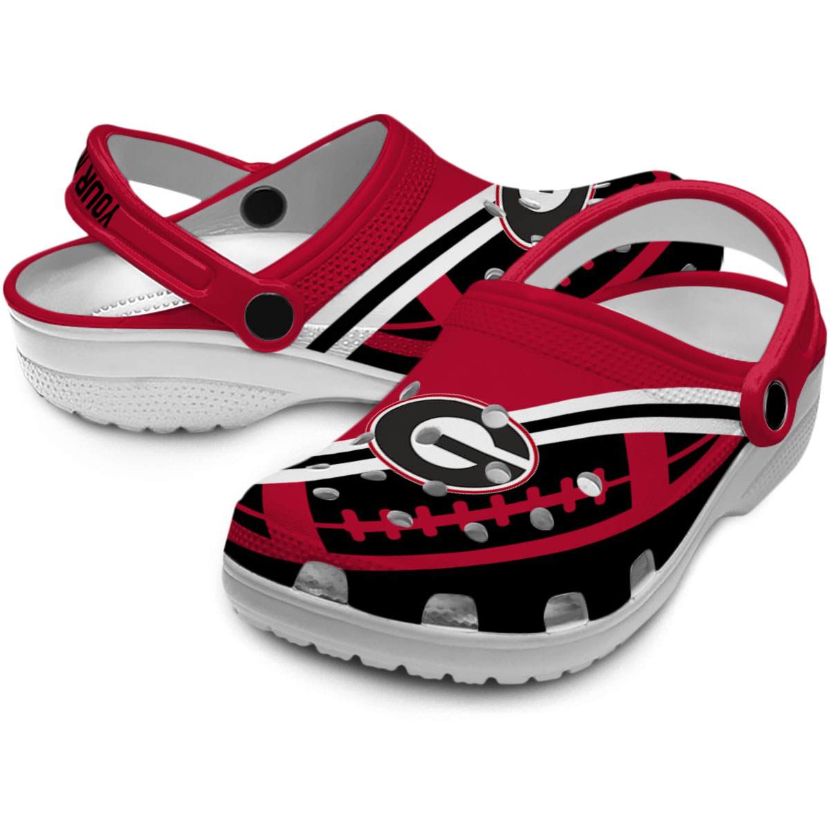 Merchidea Georgia Bulldogs NCAA Sport Crocs Crocband Clogs Shoes Comfortable For Men Women and Kids
