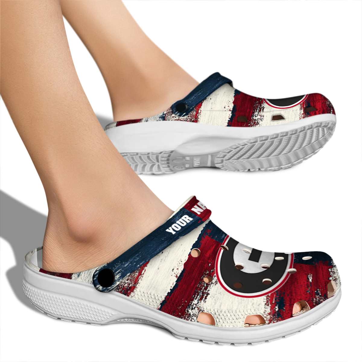 Merchidea Georgia Bulldogs NCAA Sport Crocs Crocband Clogs Shoes Comfortable For Men Women and Kids