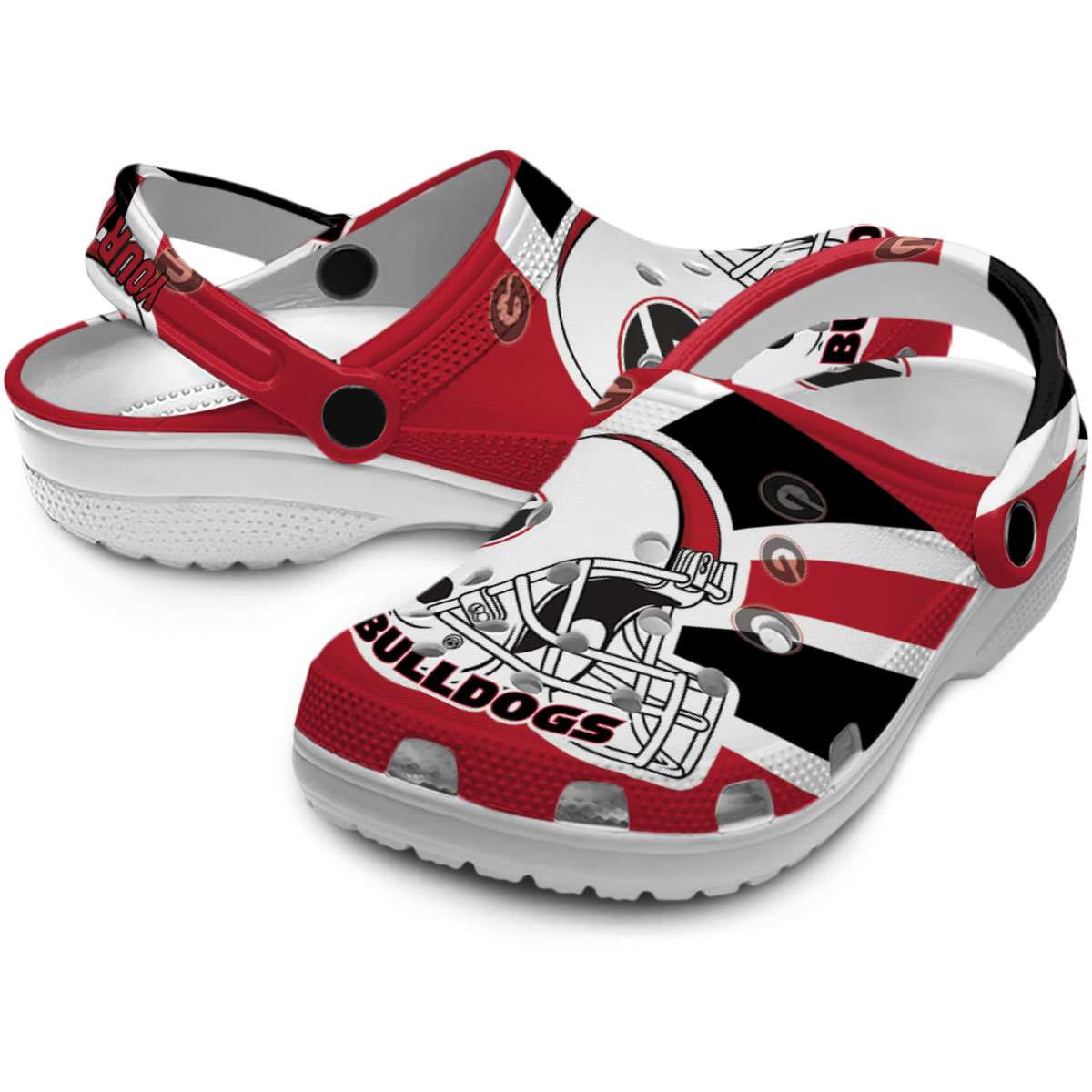 Merchidea Georgia Bulldogs NCAA Sport Crocs Crocband Clogs Shoes Comfortable For Men Women and Kids