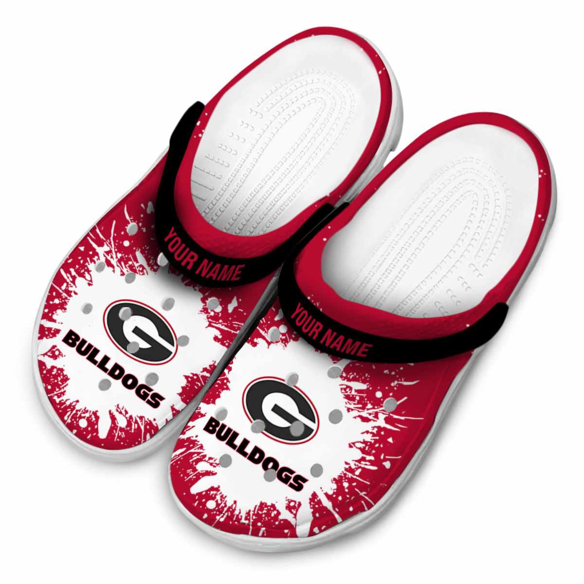 Merchidea Georgia Bulldogs NCAA Sport Crocs Crocband Clogs Shoes Comfortable For Men Women and Kids