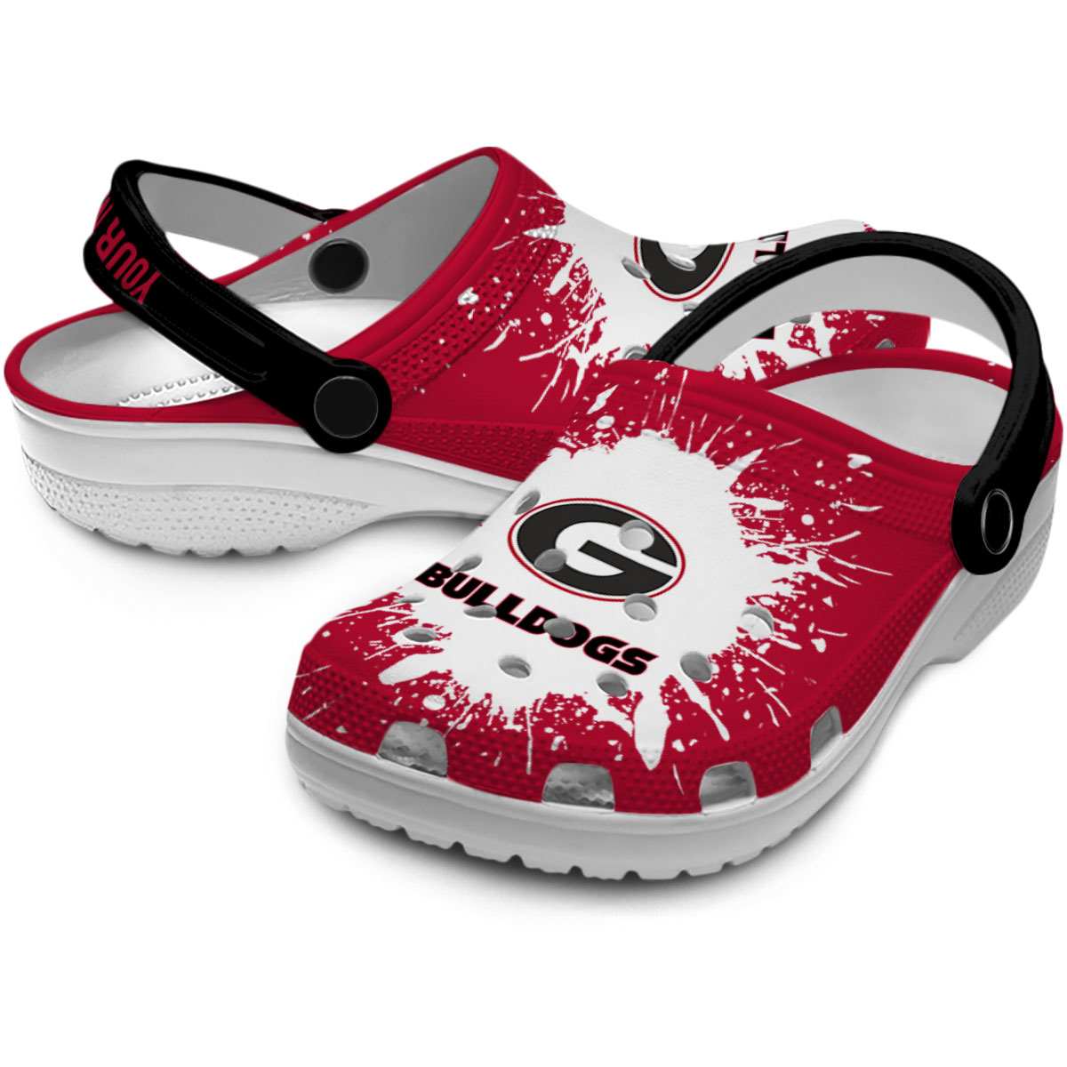 Merchidea Georgia Bulldogs NCAA Sport Crocs Crocband Clogs Shoes Comfortable For Men Women and Kids