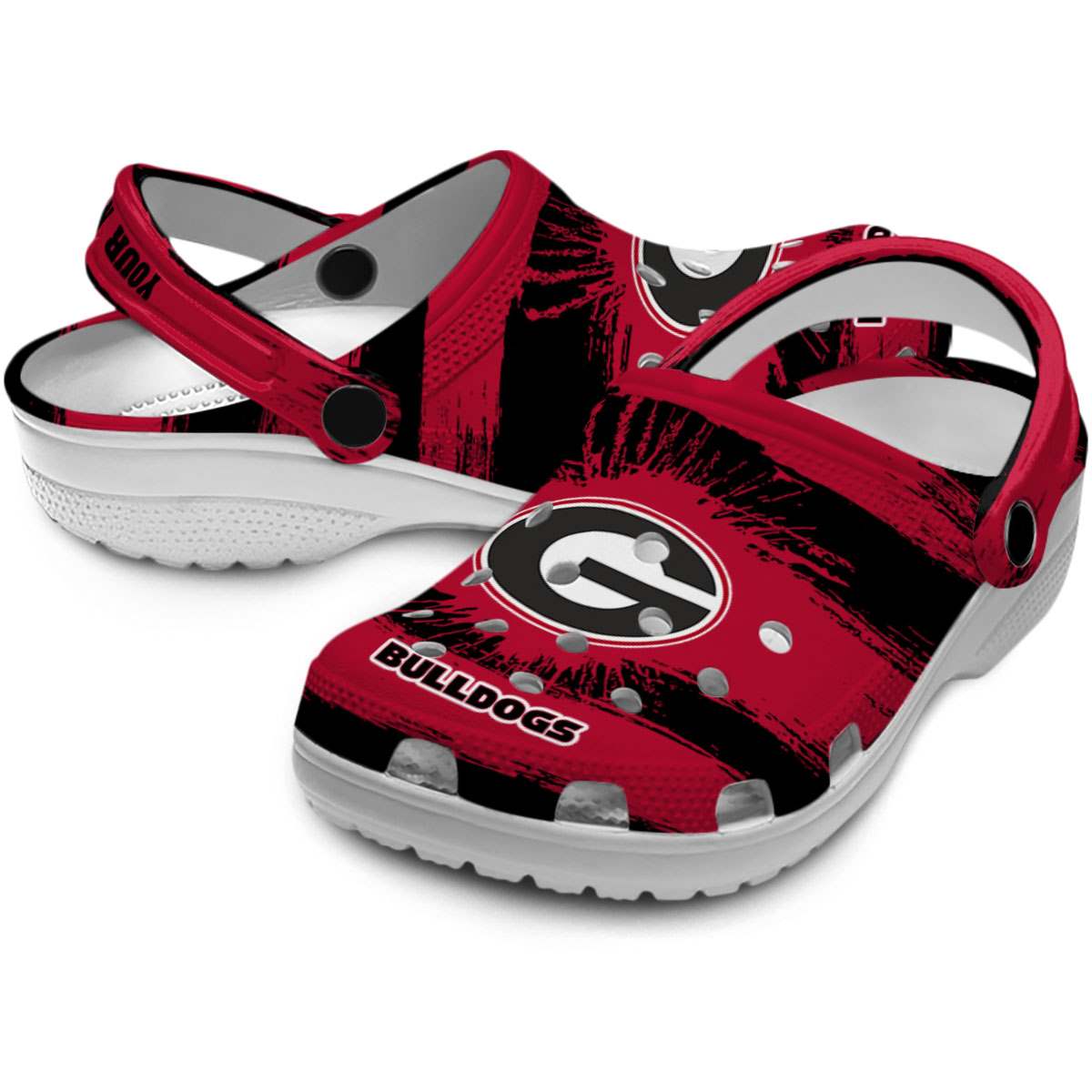 Merchidea Georgia Bulldogs NCAA Sport Crocs Crocband Clogs Shoes Comfortable For Men Women and Kids