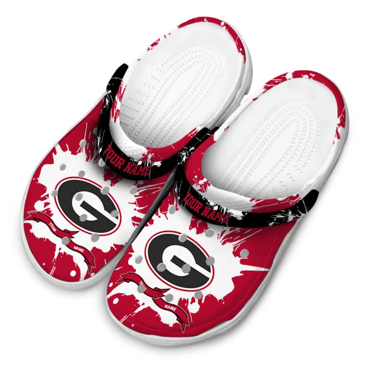 Merchidea Georgia Bulldogs NCAA Sport Crocs Crocband Clogs Shoes Comfortable For Men Women and Kids