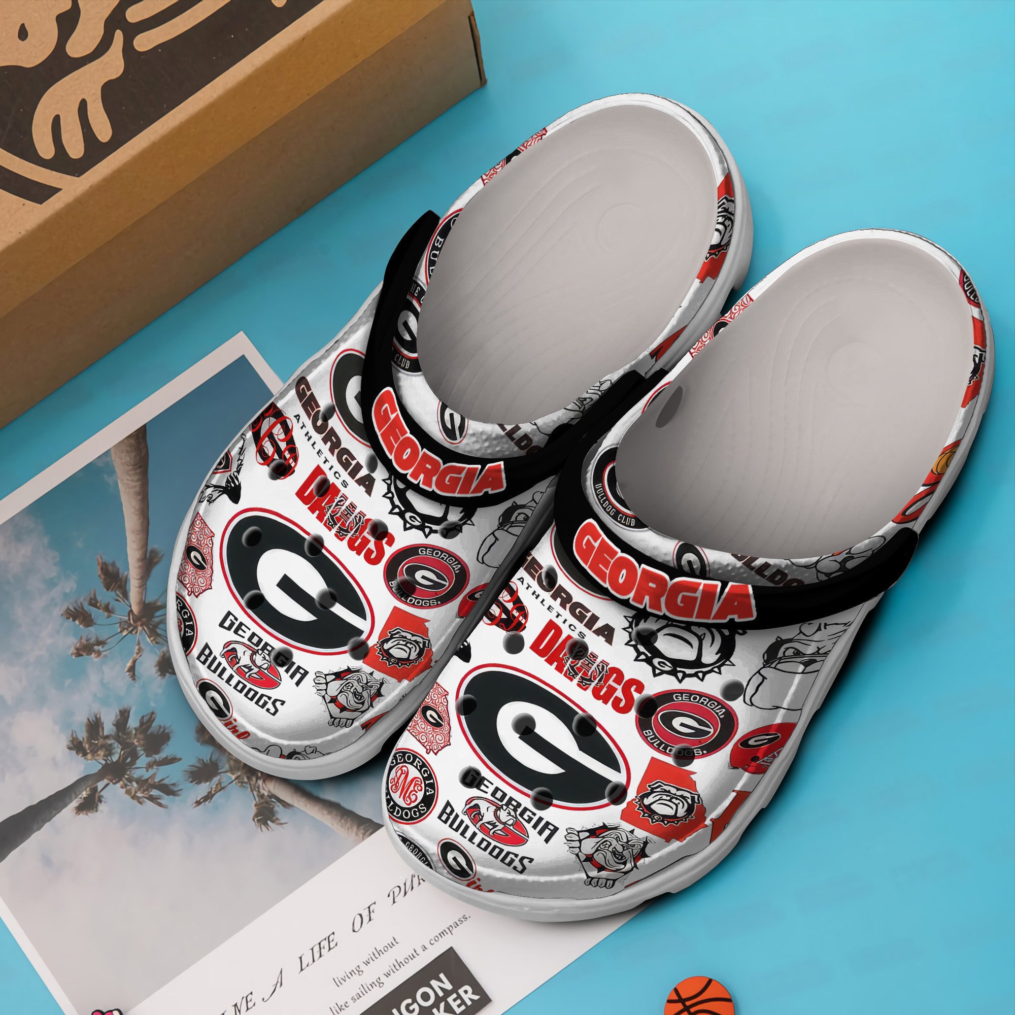 Merchidea Georgia Bulldogs NCAA Sport Crocs Crocband Clogs Shoes Comfortable For Men Women and Kids