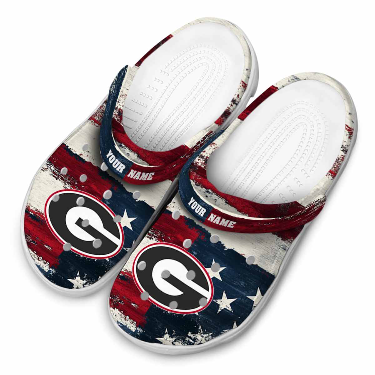 Merchidea Georgia Bulldogs NCAA Sport Crocs Crocband Clogs Shoes Comfortable For Men Women and Kids