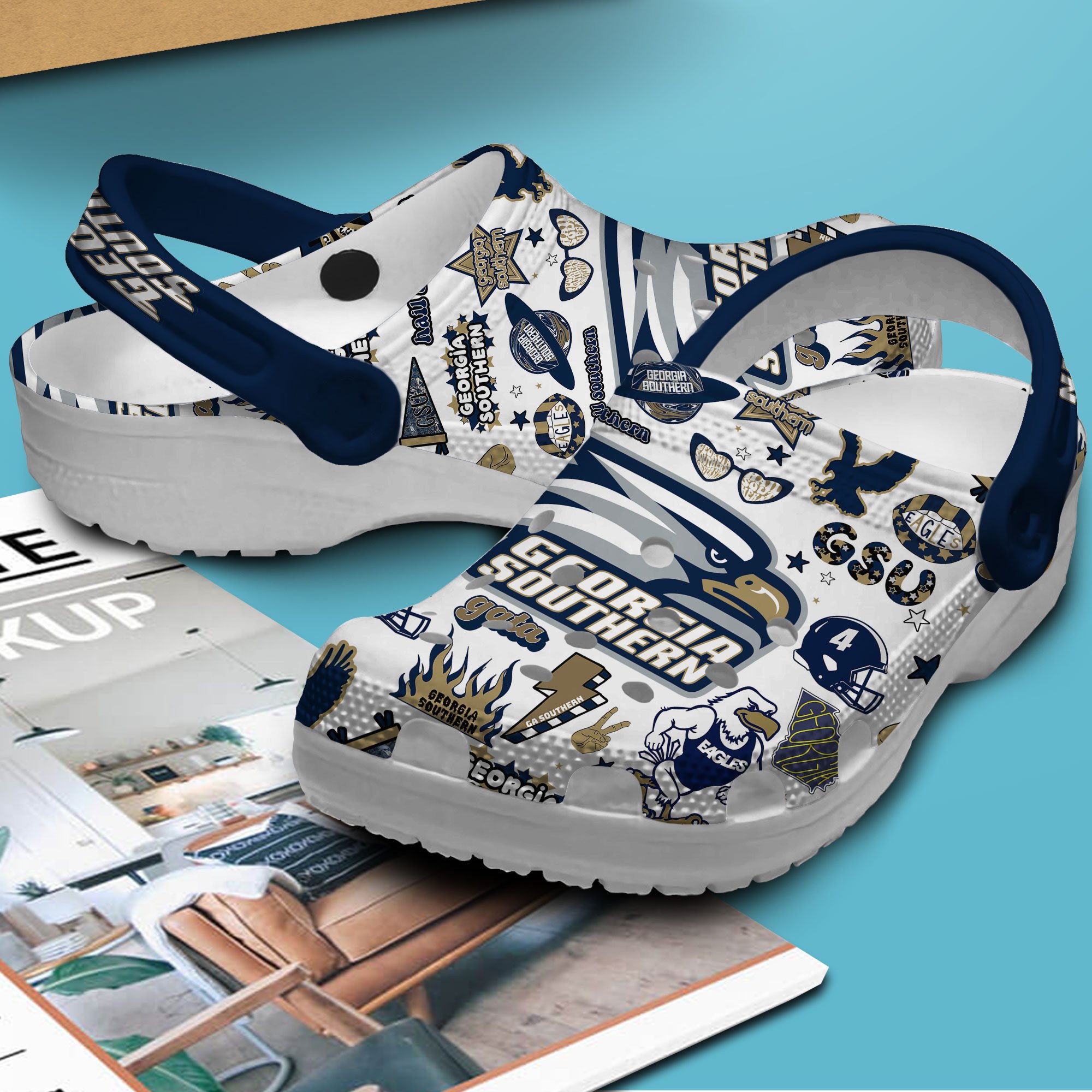 Merchidea Georgia Southern Eagles football NFL Sport Crocs Crocband Clogs Shoes Comfortable For Men Women and Kids