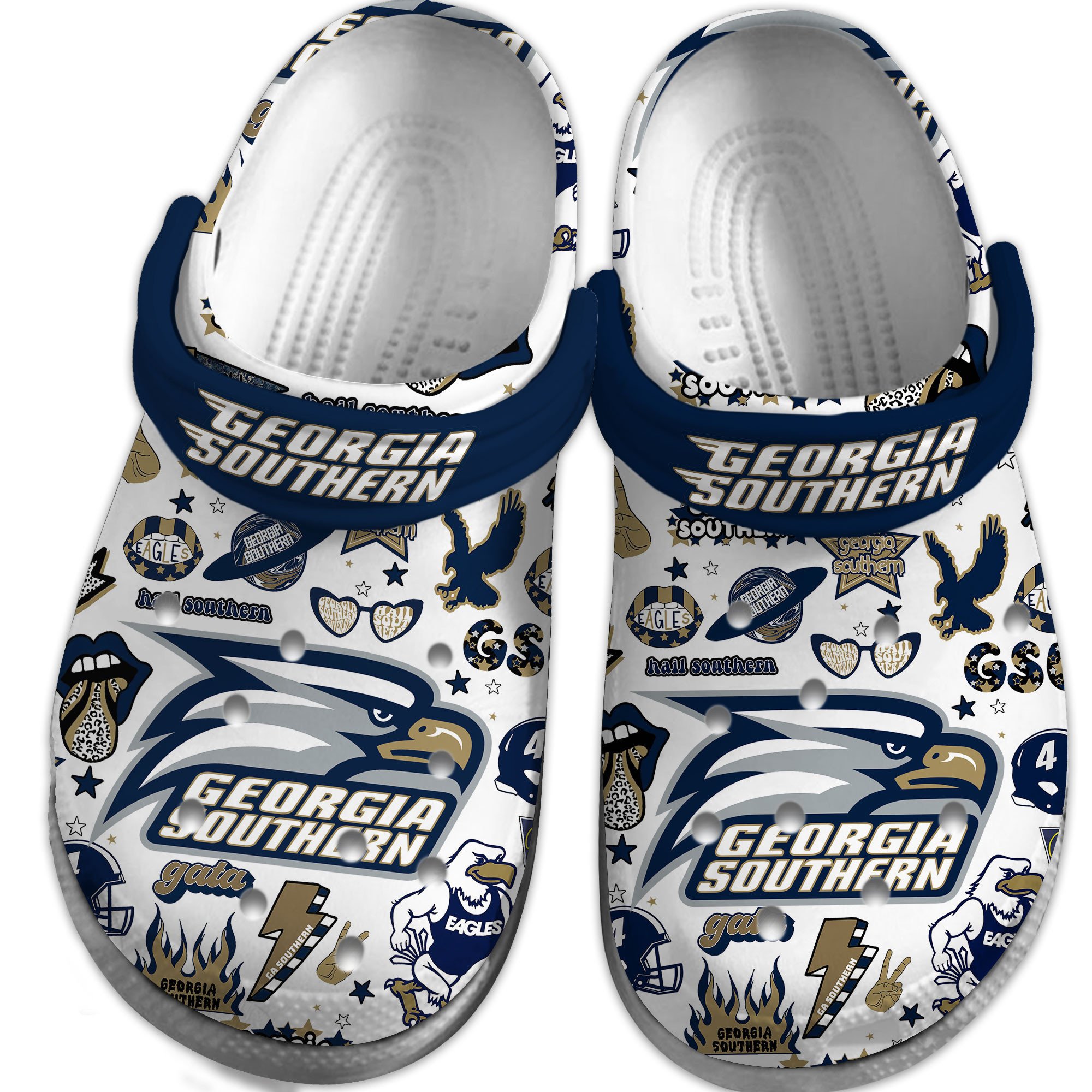 Merchidea Georgia Southern Eagles football NFL Sport Crocs Crocband Clogs Shoes Comfortable For Men Women and Kids