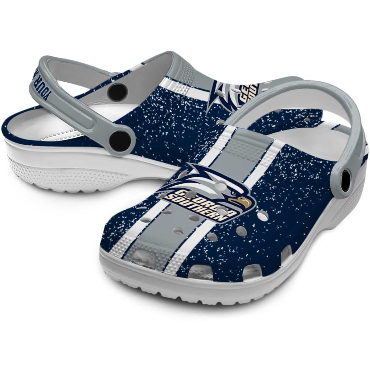Merchidea Georgia Southern Eagles NCAA Sport Crocs Crocband Clogs Shoes Comfortable For Men Women and Kids