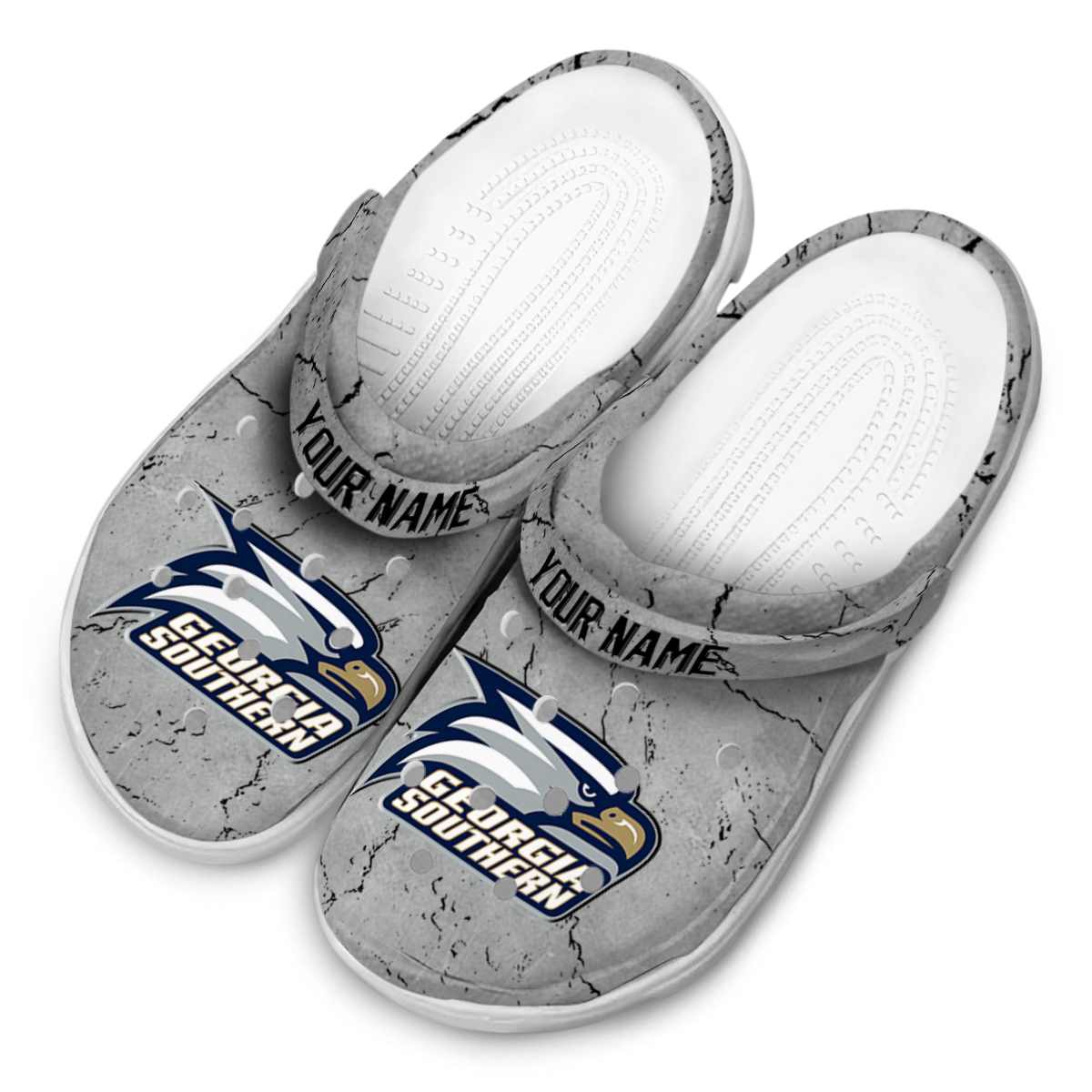 Merchidea Georgia Southern Eagles NCAA Sport Crocs Crocband Clogs Shoes Comfortable For Men Women and Kids