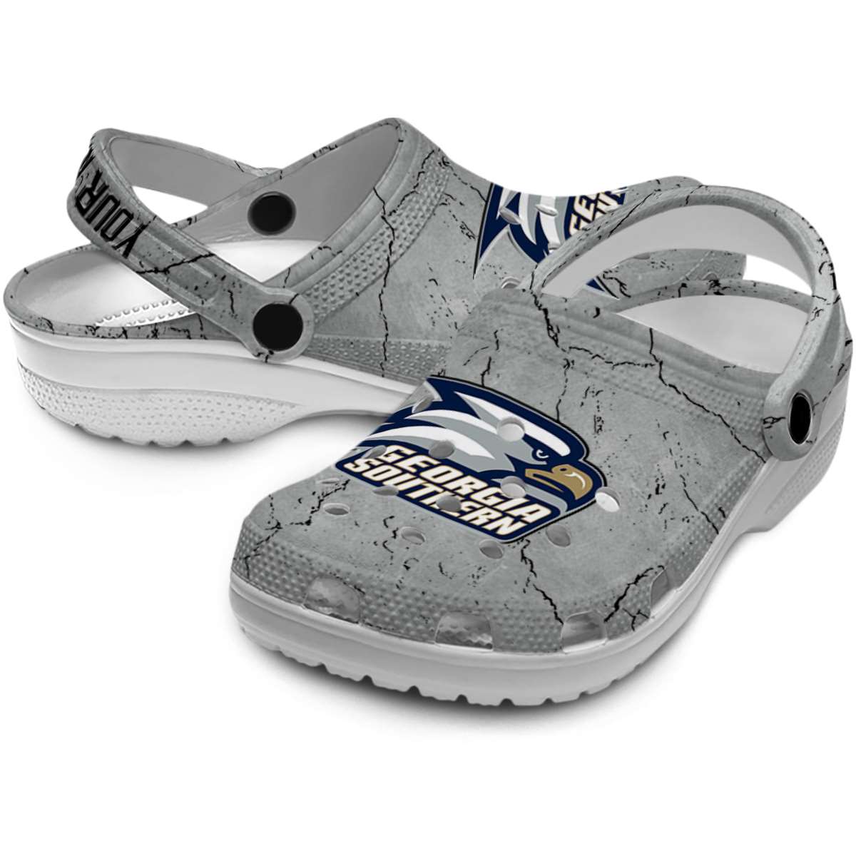 Merchidea Georgia Southern Eagles NCAA Sport Crocs Crocband Clogs Shoes Comfortable For Men Women and Kids