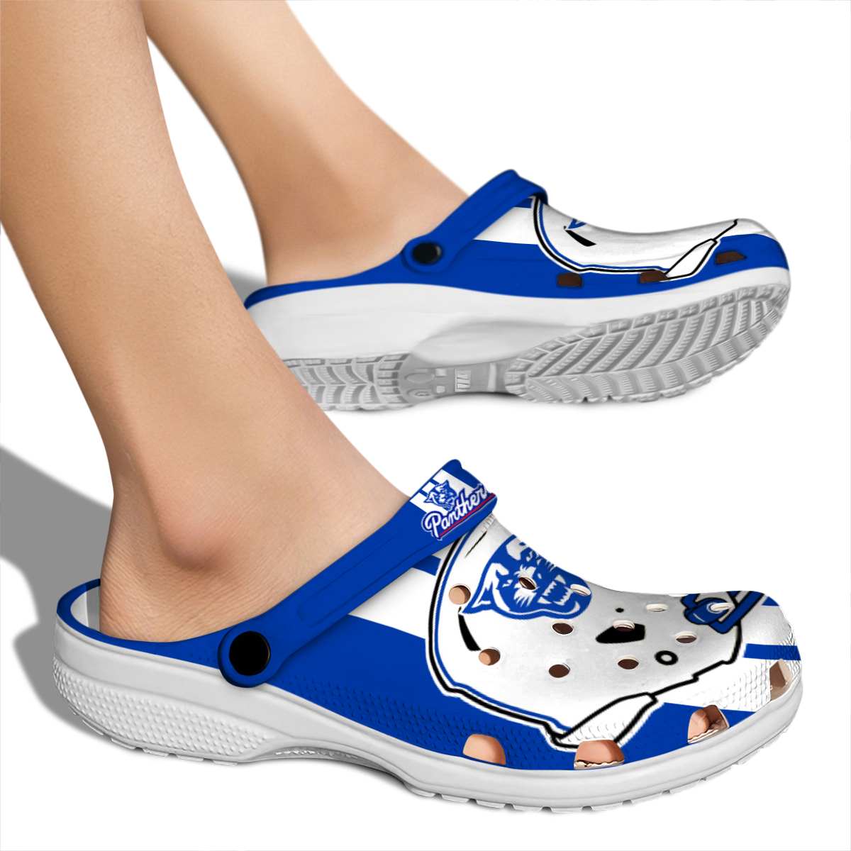 Merchidea Georgia State Panthers NCAA Sport Crocs Crocband Clogs Shoes Comfortable For Men Women and Kids