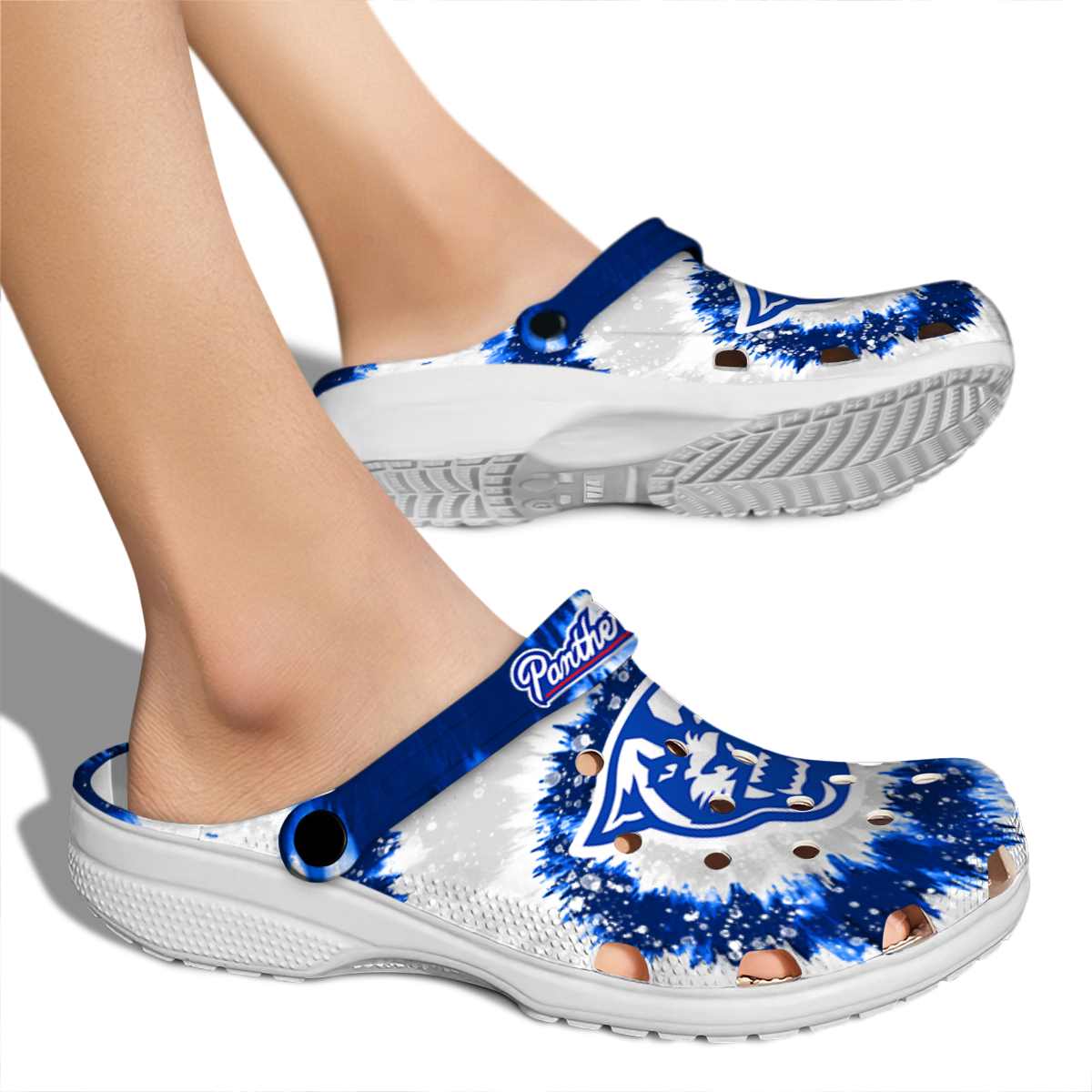 Merchidea Georgia State Panthers NCAA Sport Crocs Crocband Clogs Shoes Comfortable For Men Women and Kids