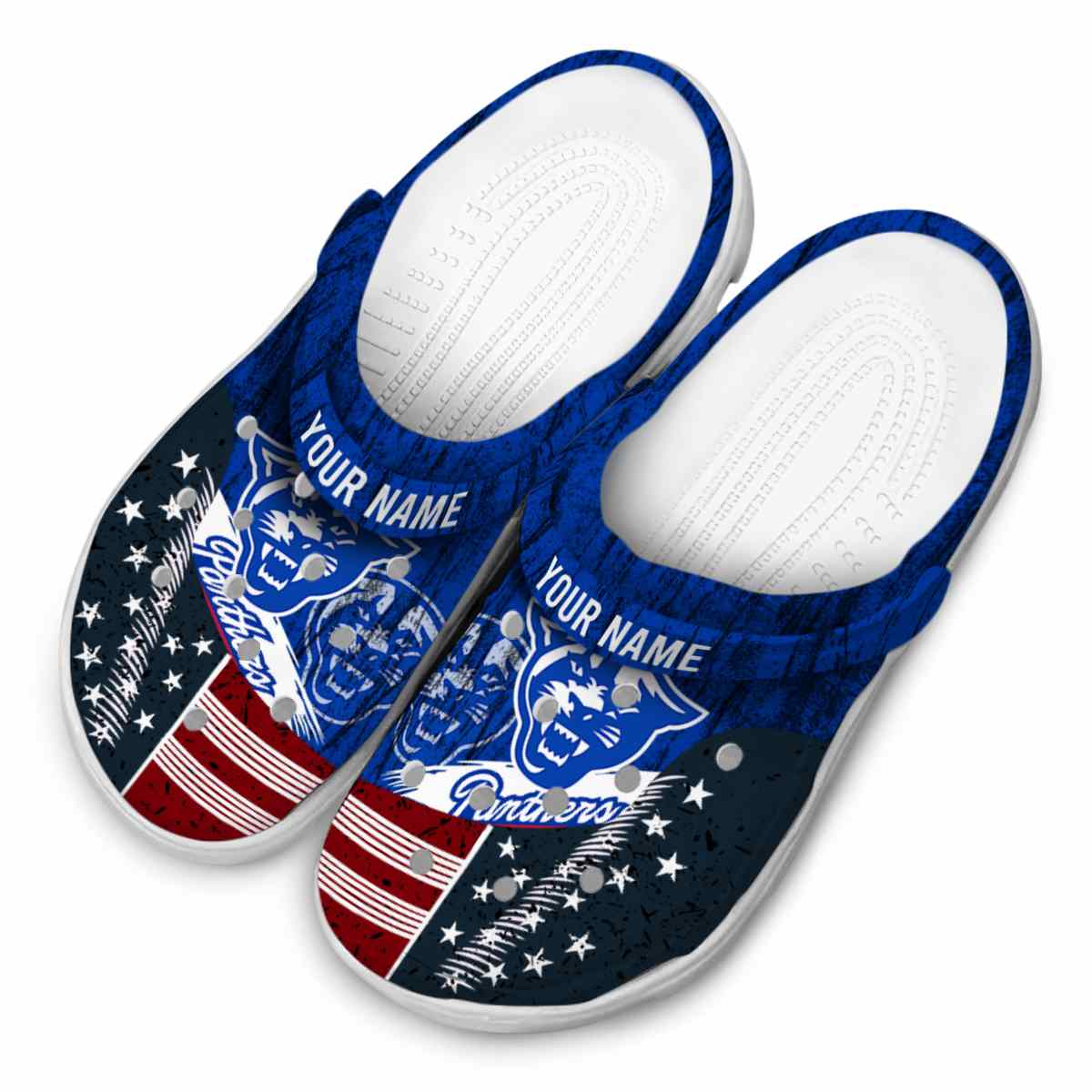 Merchidea Georgia State Panthers NCAA Sport Crocs Crocband Clogs Shoes Comfortable For Men Women and Kids