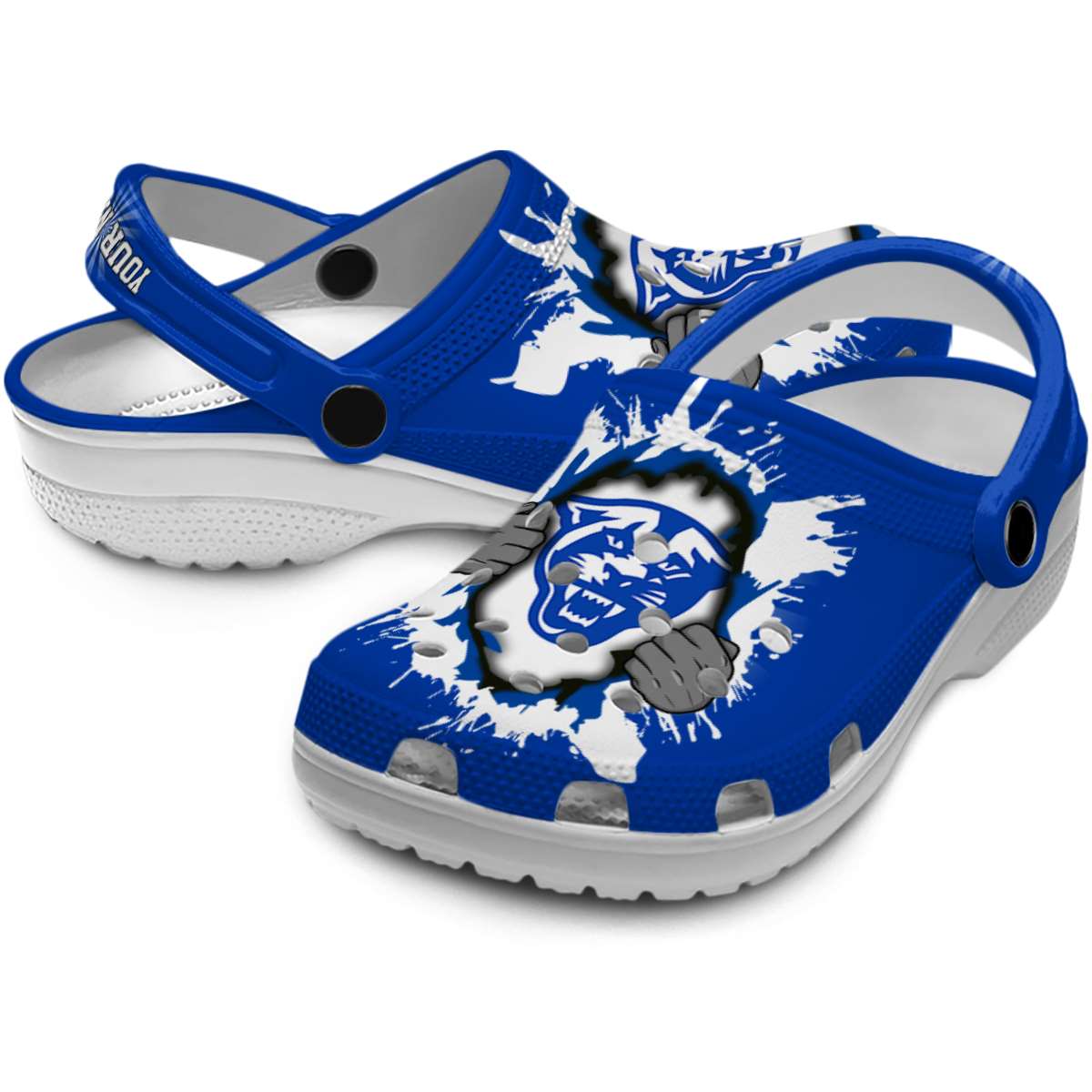 Merchidea Georgia State Panthers NCAA Sport Crocs Crocband Clogs Shoes Comfortable For Men Women and Kids