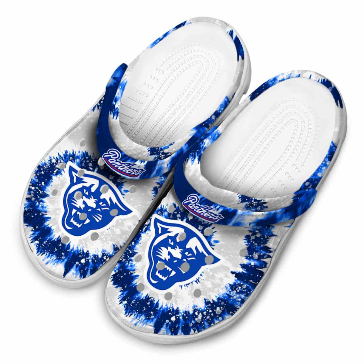 Merchidea Georgia State Panthers NCAA Sport Crocs Crocband Clogs Shoes Comfortable For Men Women and Kids