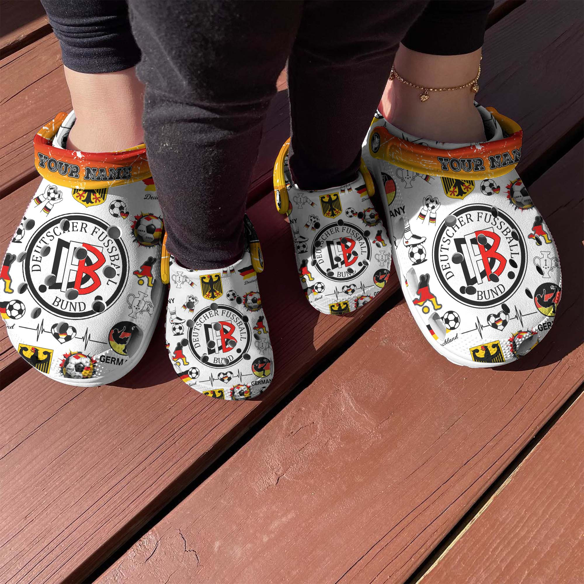 Merchidea German Football AssociationCrocs Crocband Clogs Shoes Comfortable For Men Women and Kids