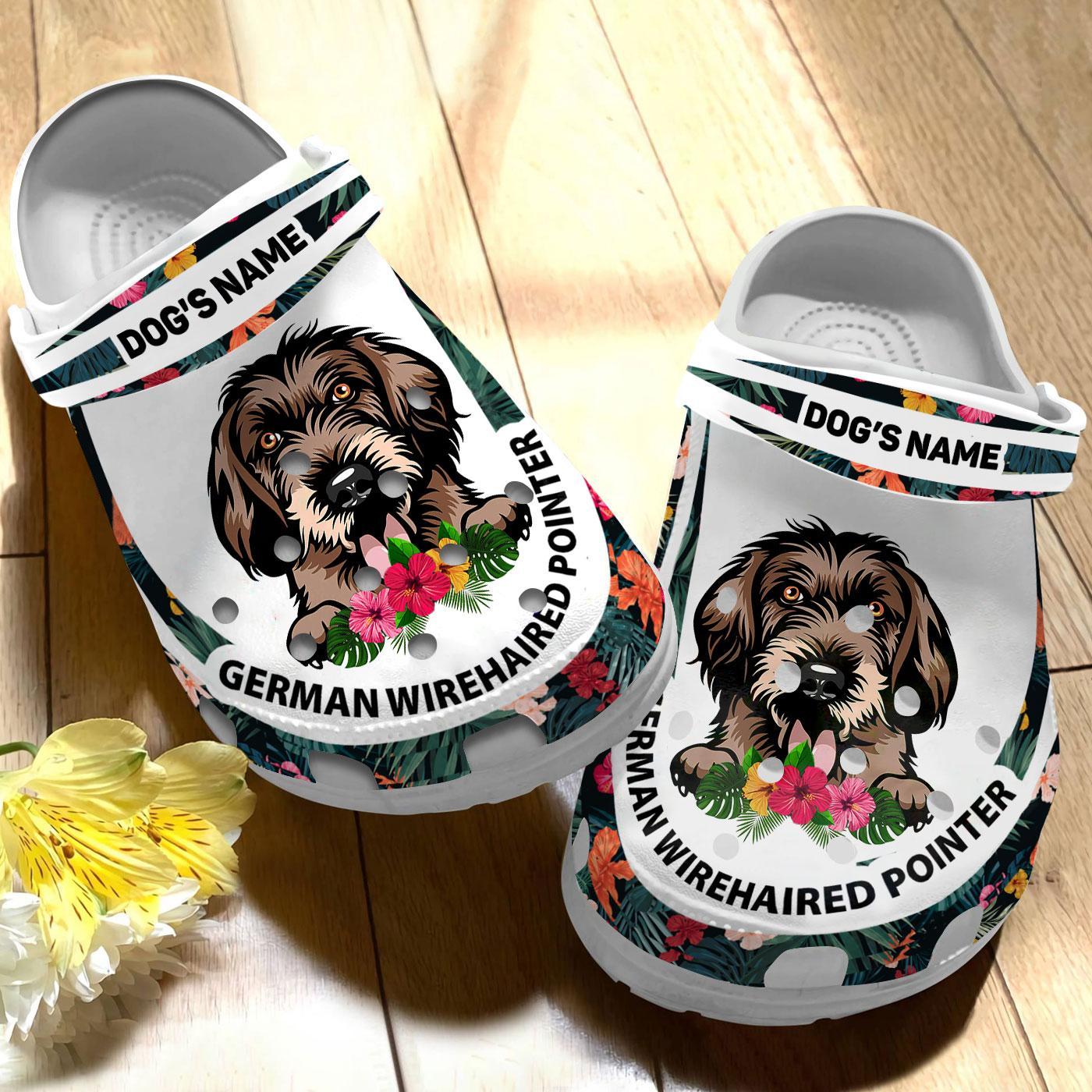 Merchidea German Wirehaired Pointer Dog Crocs Crocband Clogs Shoes Comfortable For Men Women and Kids