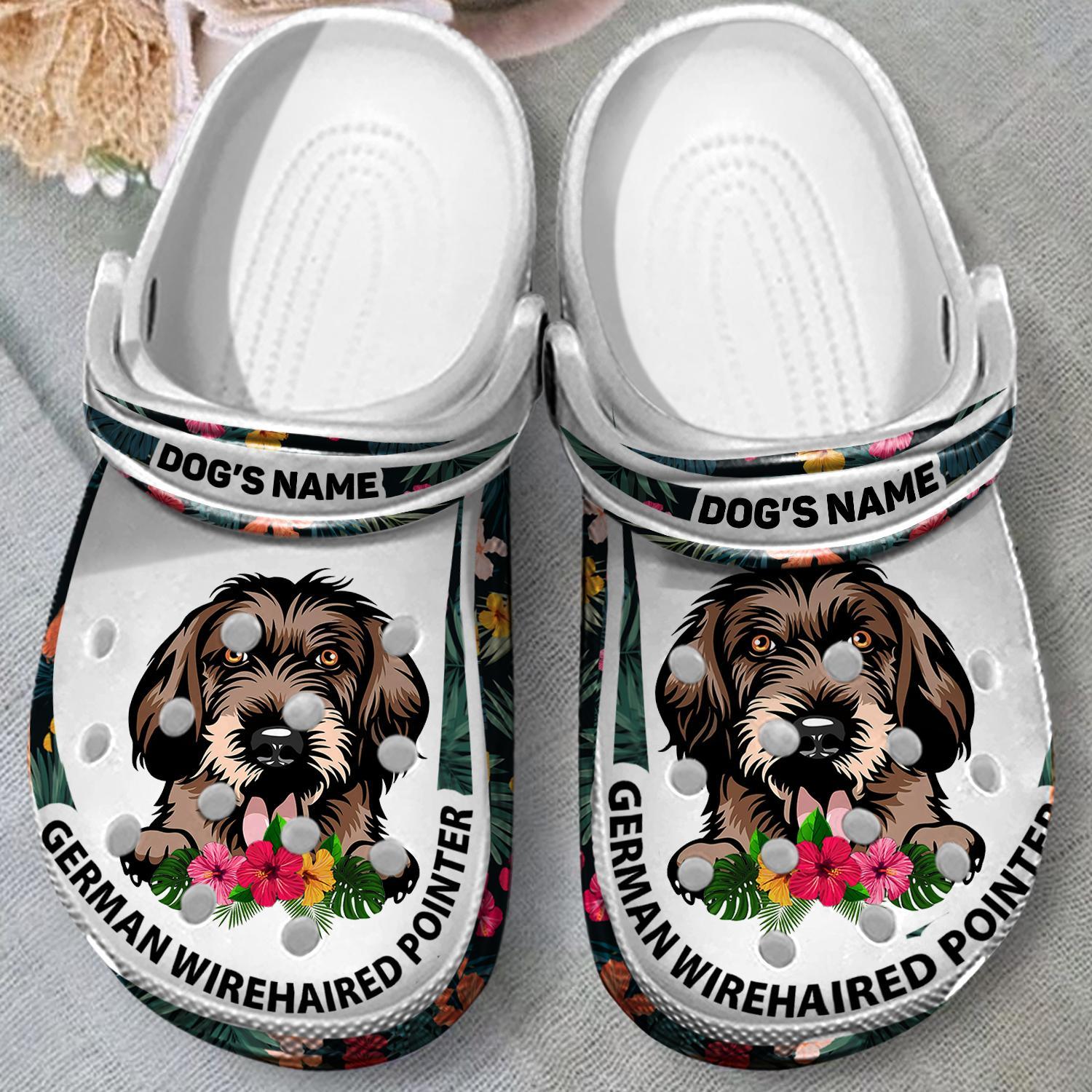 Merchidea German Wirehaired Pointer Dog Crocs Crocband Clogs Shoes Comfortable For Men Women and Kids