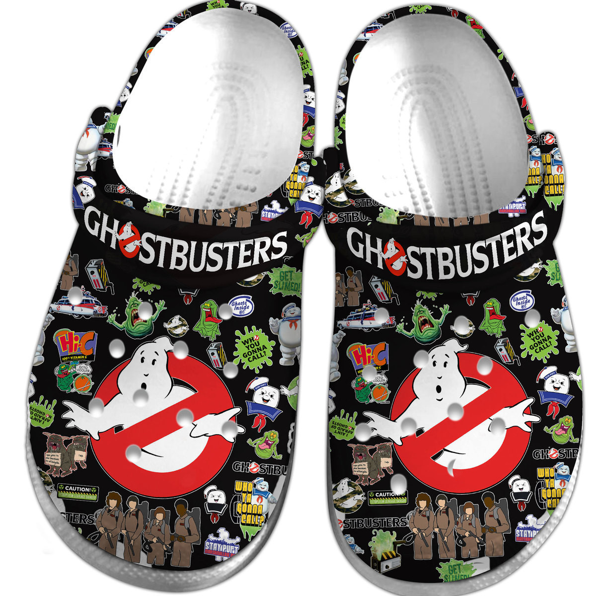 Merchidea Ghostbusters Movie Crocs Crocband Clogs Shoes Comfortable For Men Women and Kids