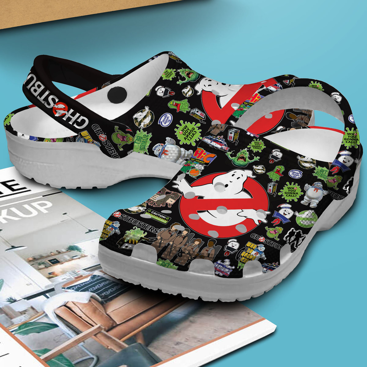 Merchidea Ghostbusters Movie Crocs Crocband Clogs Shoes Comfortable For Men Women and Kids