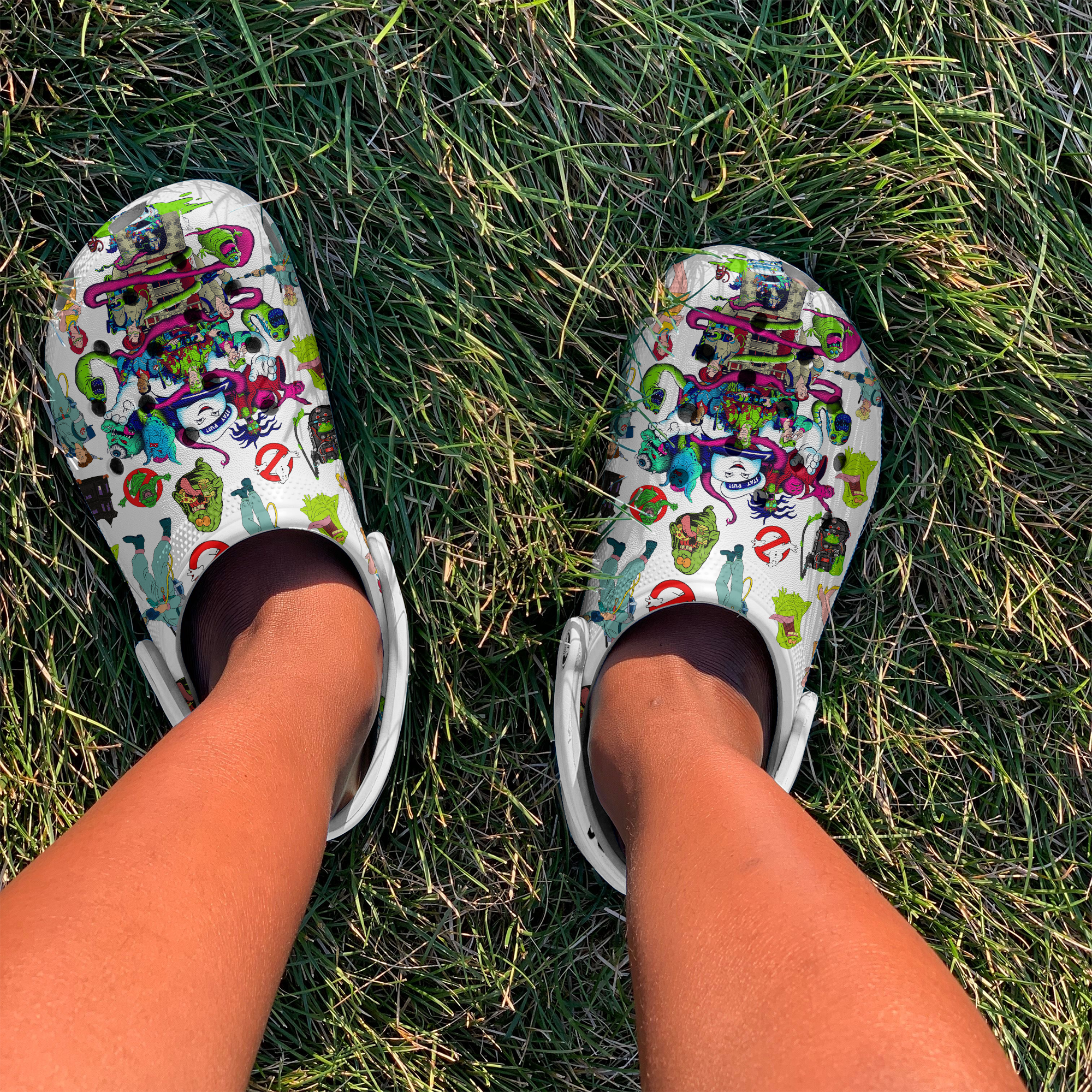 Merchidea Ghostbusters Movie Crocs Crocband Clogs Shoes Comfortable For Men Women and Kids