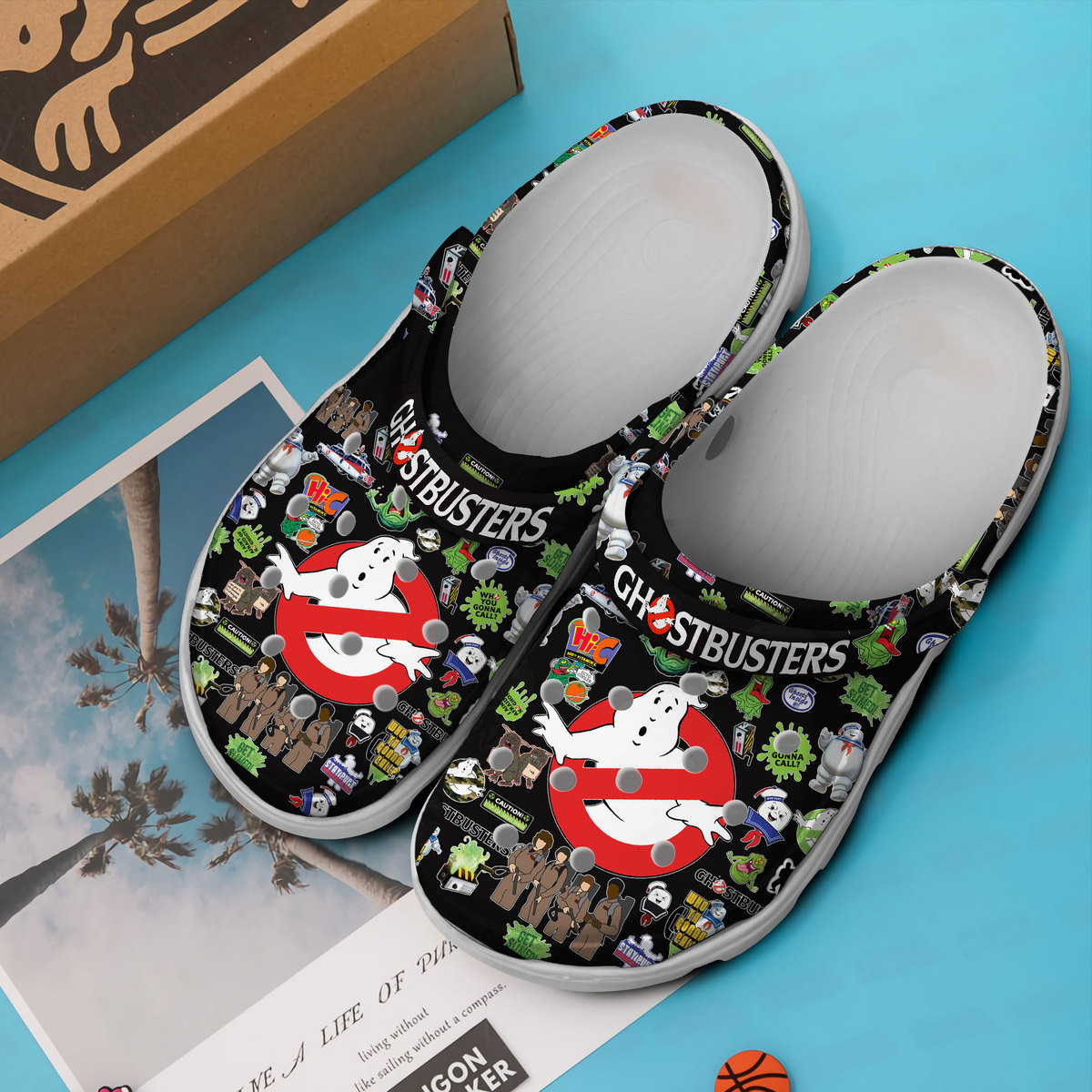 Merchidea Ghostbusters Movie Crocs Crocband Clogs Shoes Comfortable For Men Women and Kids
