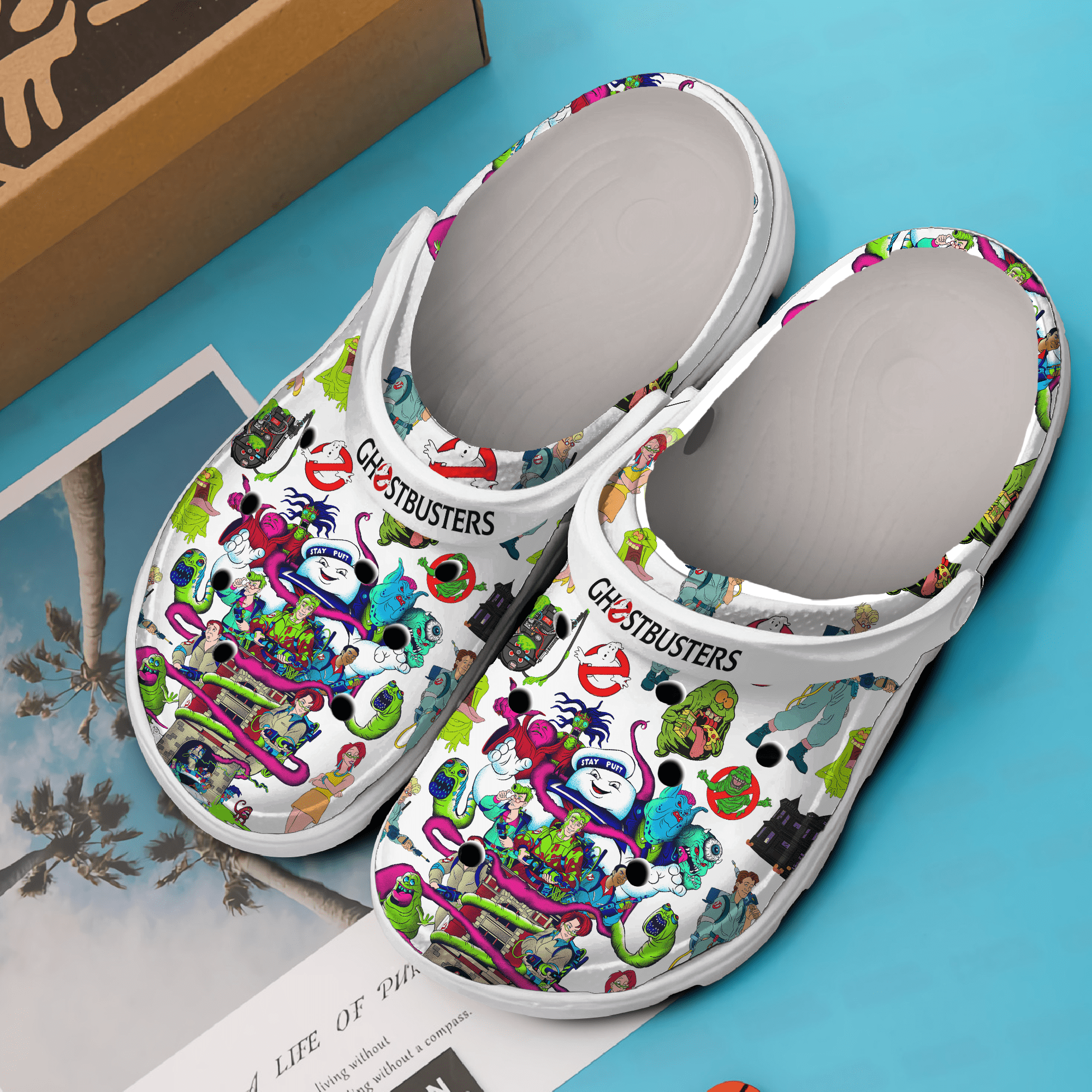 Merchidea Ghostbusters Movie Crocs Crocband Clogs Shoes Comfortable For Men Women and Kids