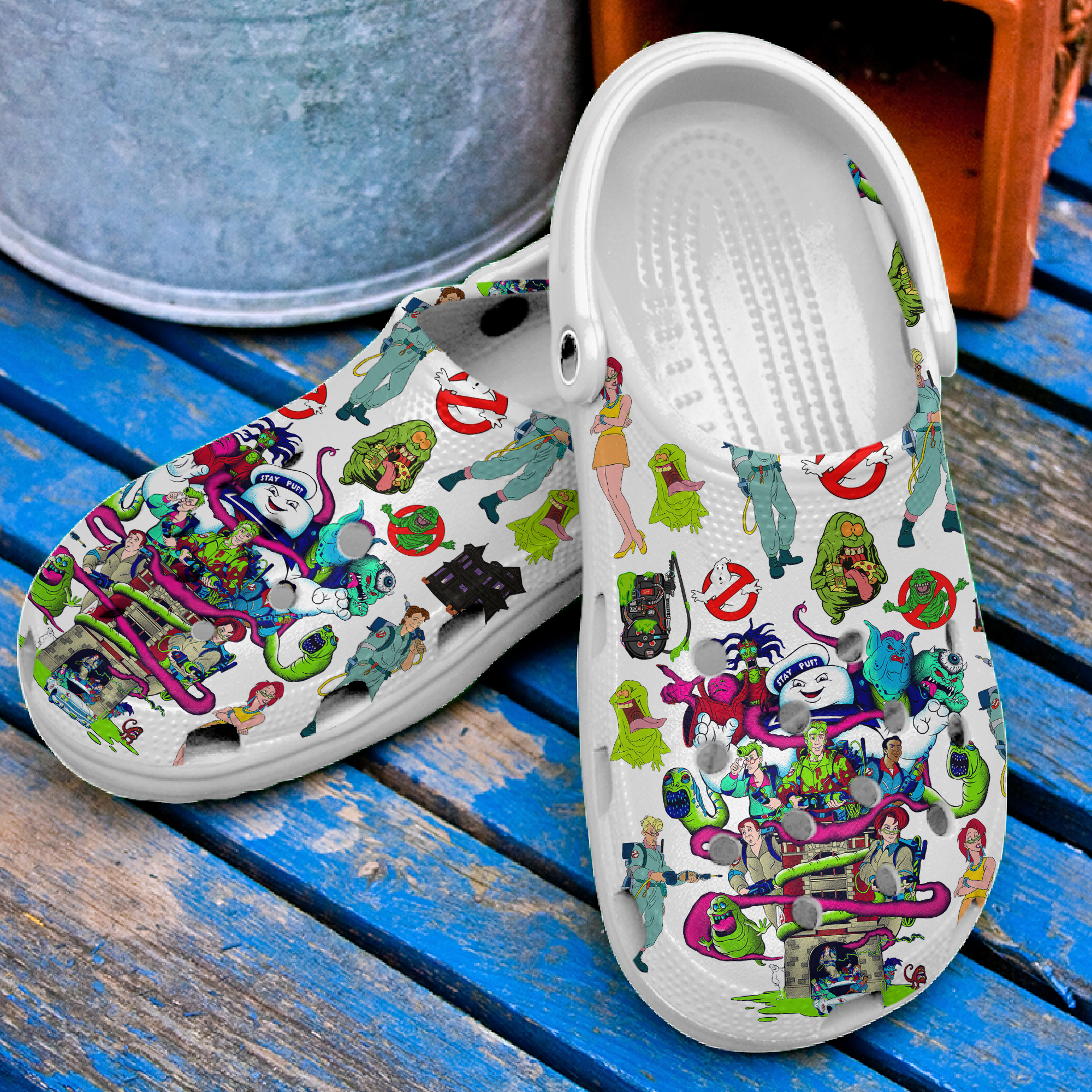 Merchidea Ghostbusters Movie Crocs Crocband Clogs Shoes Comfortable For Men Women and Kids