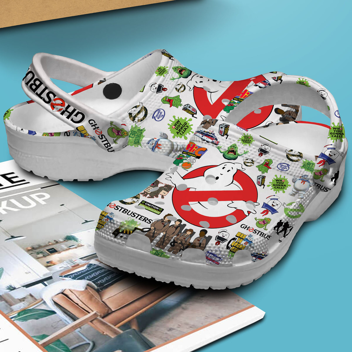 Merchidea Ghostbusters Movie Crocs Crocband Clogs Shoes Comfortable For Men Women and Kids