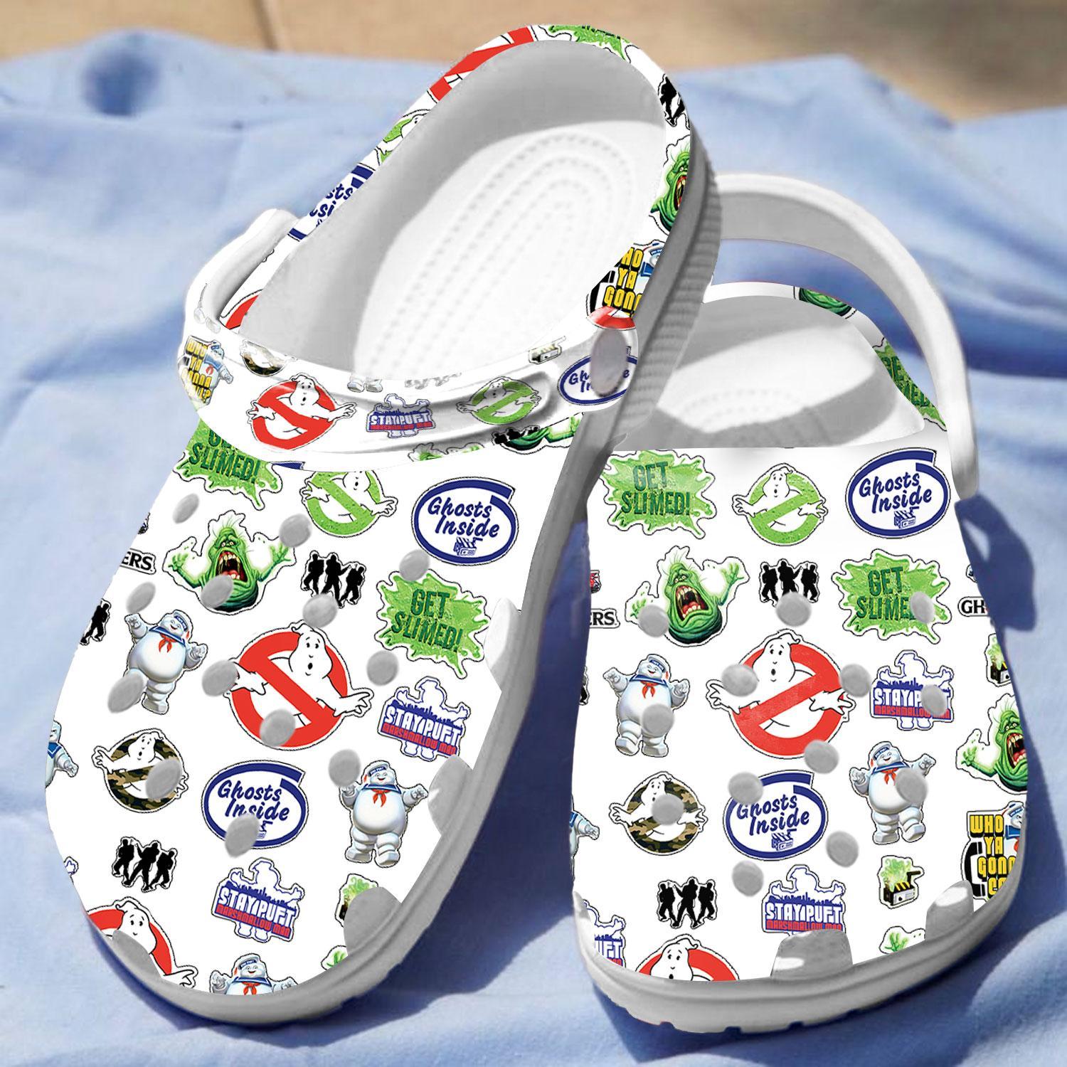 Merchidea Ghostbusters TV Series Crocs Crocband Clogs Shoes Comfortable For Men Women and Kids