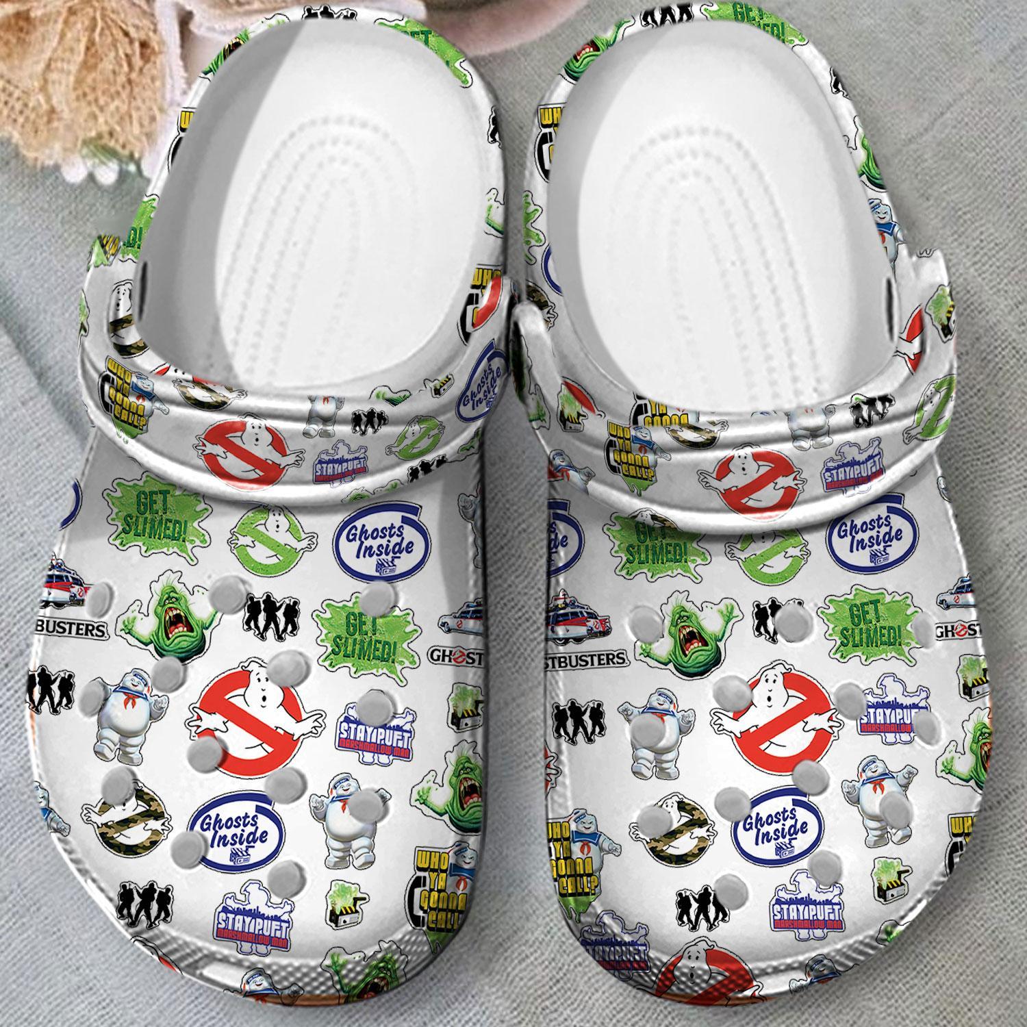 Merchidea Ghostbusters TV Series Crocs Crocband Clogs Shoes Comfortable For Men Women and Kids