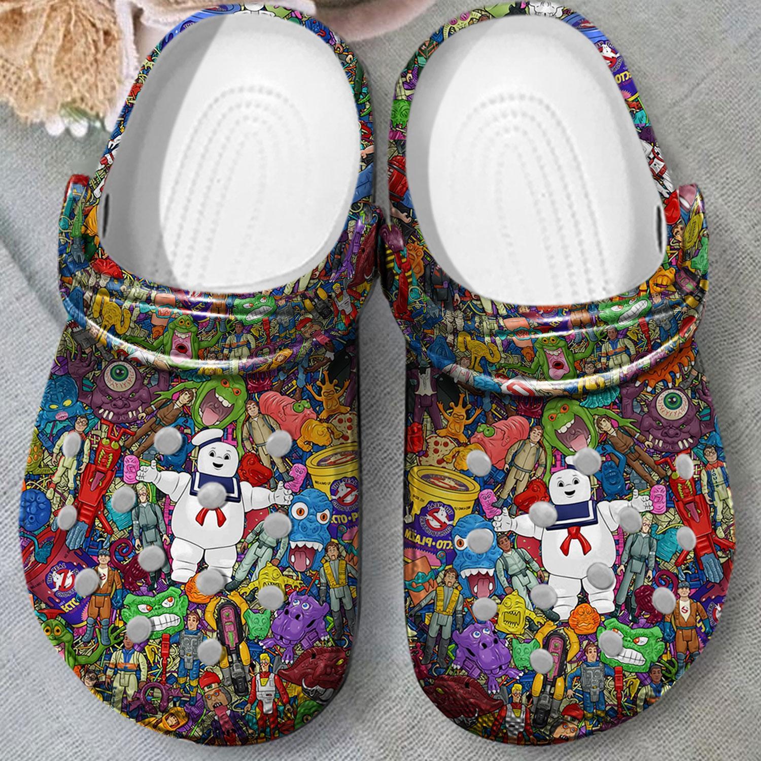 Merchidea Ghostbusters TV Series Crocs Crocband Clogs Shoes Comfortable For Men Women and Kids