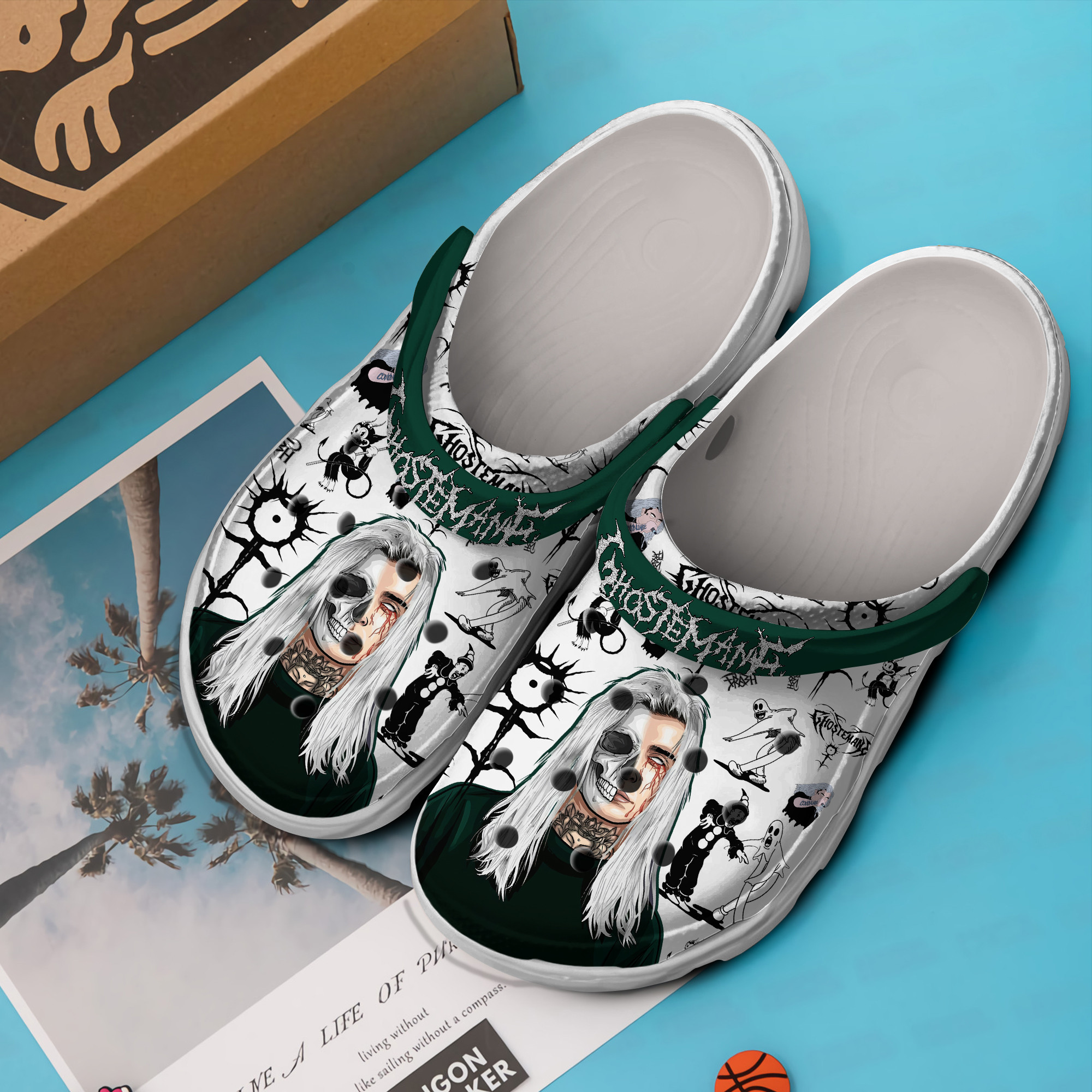 Merchidea GHOSTEMANE Music Crocs Crocband Clogs Shoes Comfortable For Men Women and Kids