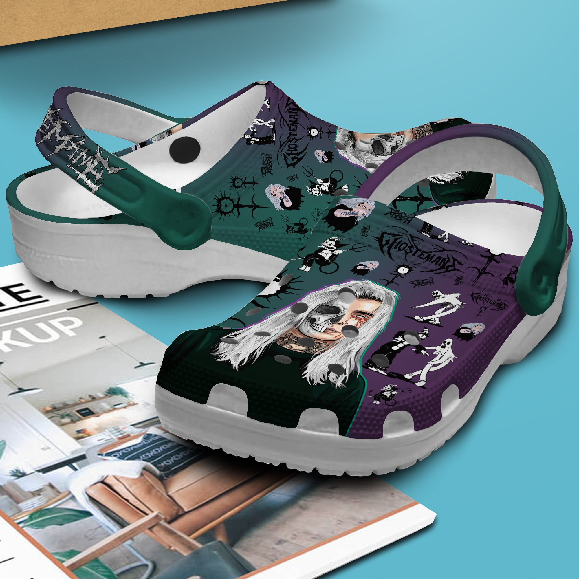 Merchidea GHOSTEMANE Music Crocs Crocband Clogs Shoes Comfortable For Men Women and Kids