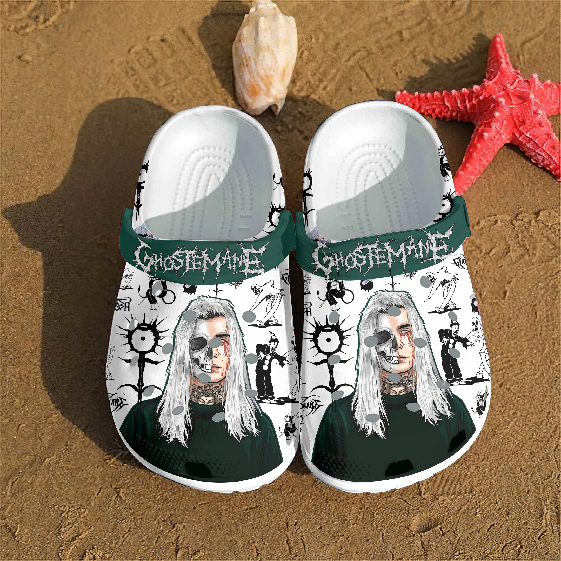 Merchidea GHOSTEMANE Music Crocs Crocband Clogs Shoes Comfortable For Men Women and Kids