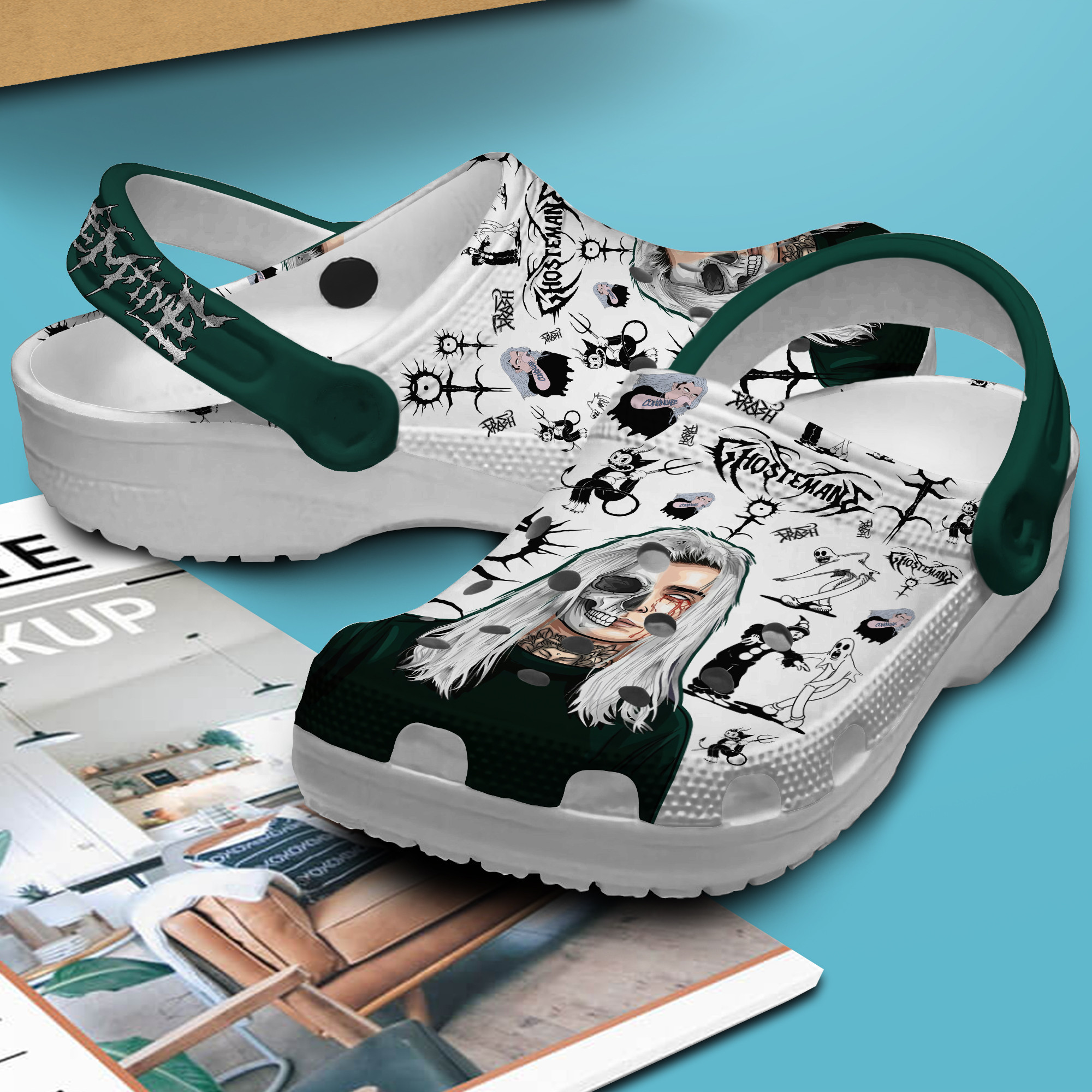 Merchidea GHOSTEMANE Music Crocs Crocband Clogs Shoes Comfortable For Men Women and Kids