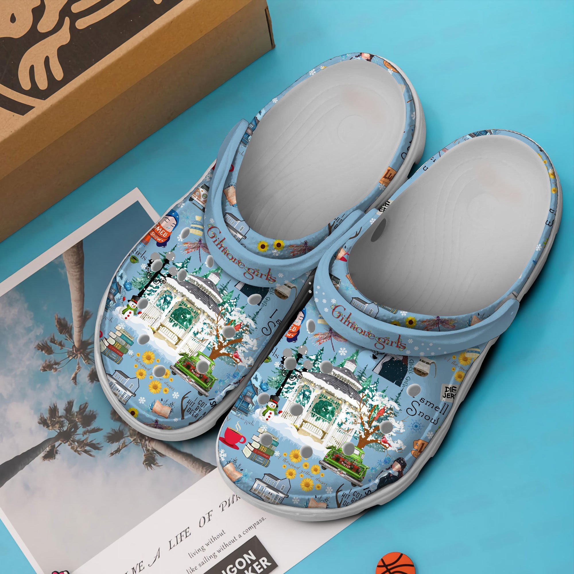 Merchidea Gilmore Girls Christmas TV Series Crocs Crocband Clogs Shoes Comfortable For Men Women and Kids