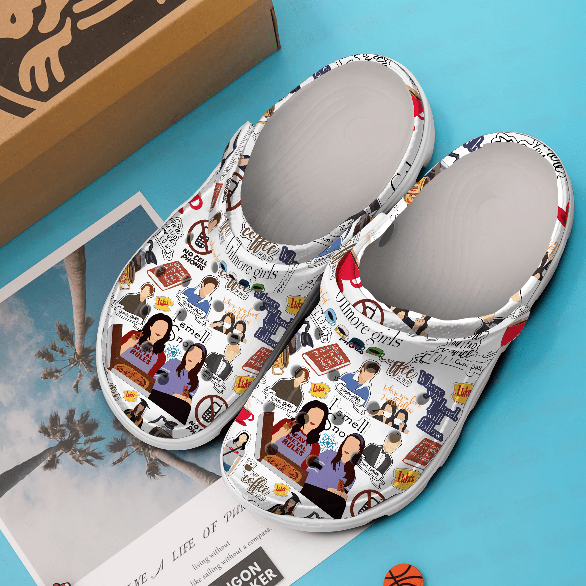 Merchidea Gilmore Girls TV Series Crocs Crocband Clogs Shoes Comfortable For Men Women and Kids