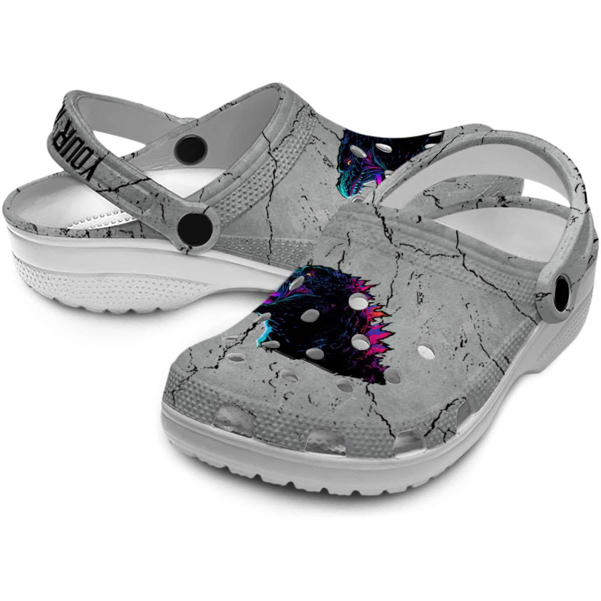 Merchidea Godzilla Movie Crocs Crocband Clogs Shoes Comfortable For Men Women and Kids