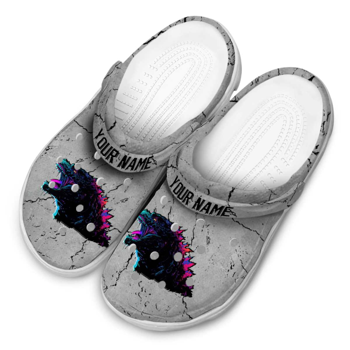 Merchidea Godzilla Movie Crocs Crocband Clogs Shoes Comfortable For Men Women and Kids