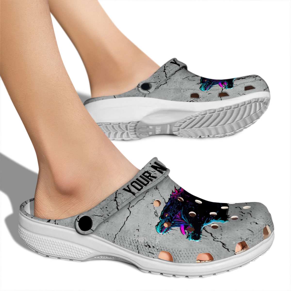 Merchidea Godzilla Movie Crocs Crocband Clogs Shoes Comfortable For Men Women and Kids