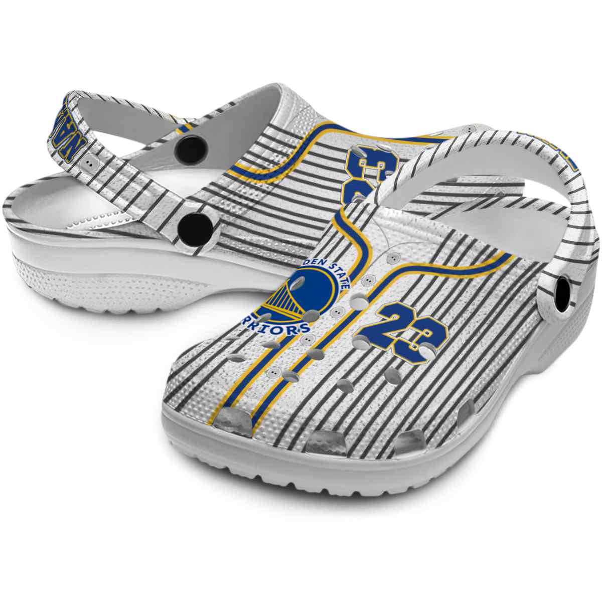 Merchidea Golden State Warriors NBA Sport Crocs Crocband Clogs Shoes Comfortable For Men Women and Kids